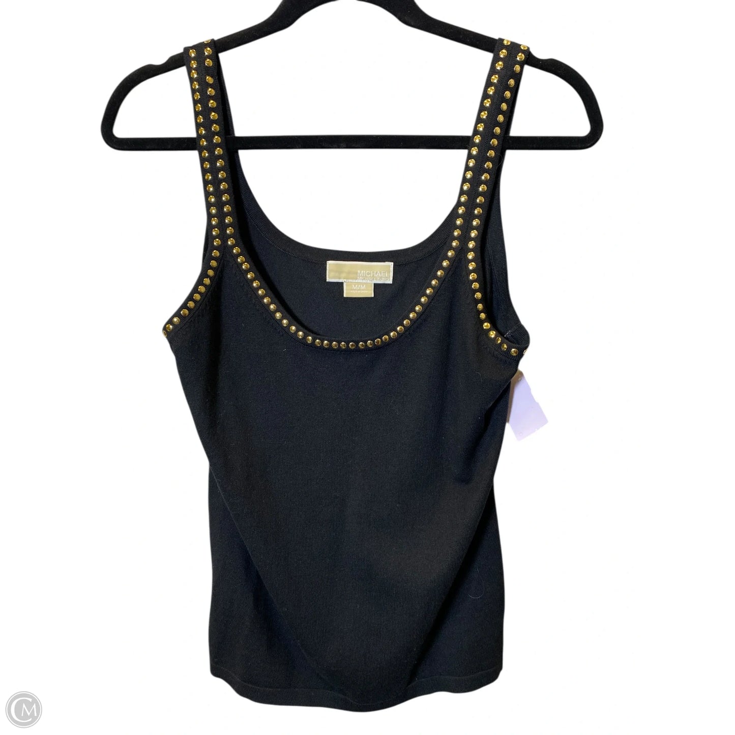 Top Sleeveless By Michael By Michael Kors In Black & Gold, Size: M