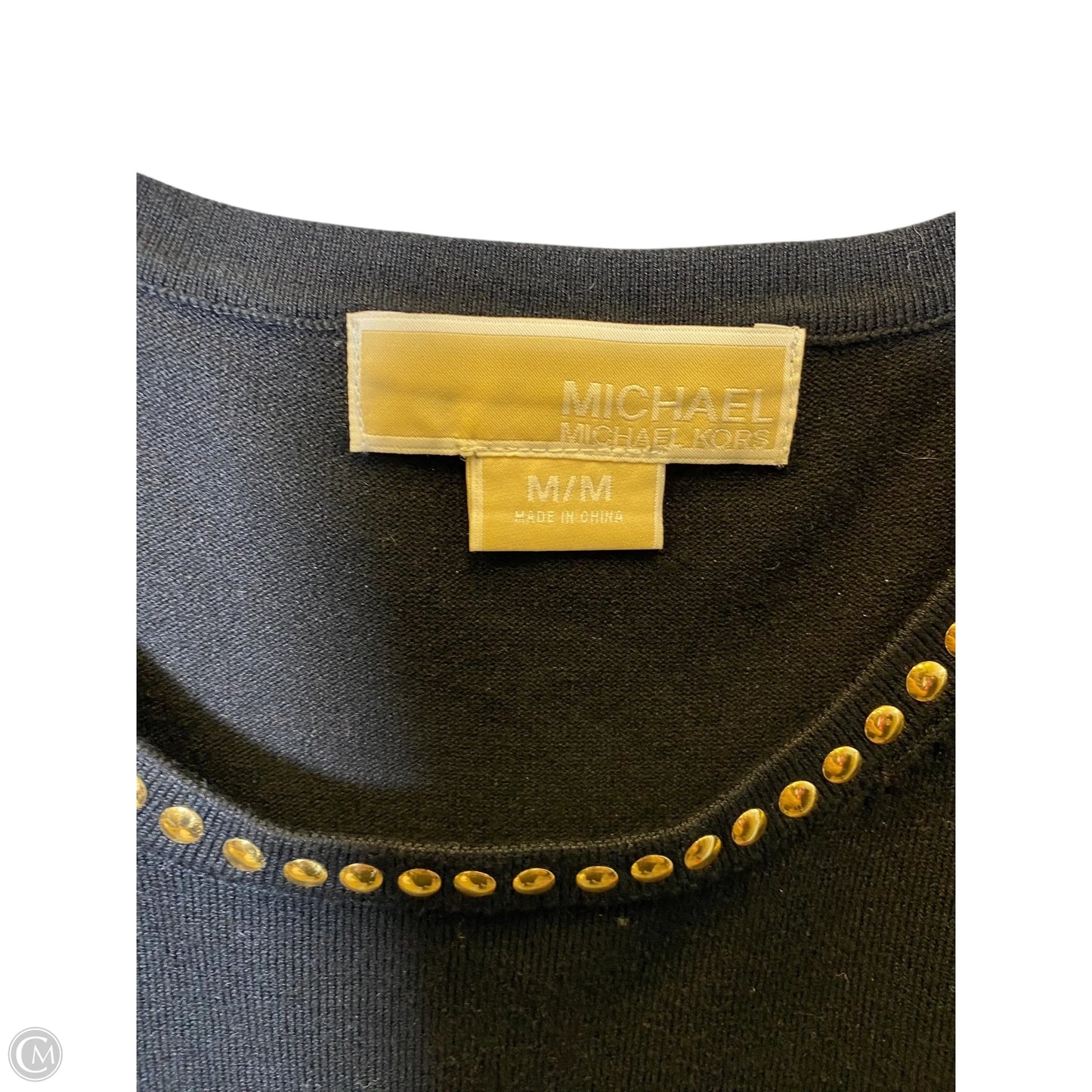 Top Sleeveless By Michael By Michael Kors In Black & Gold, Size: M