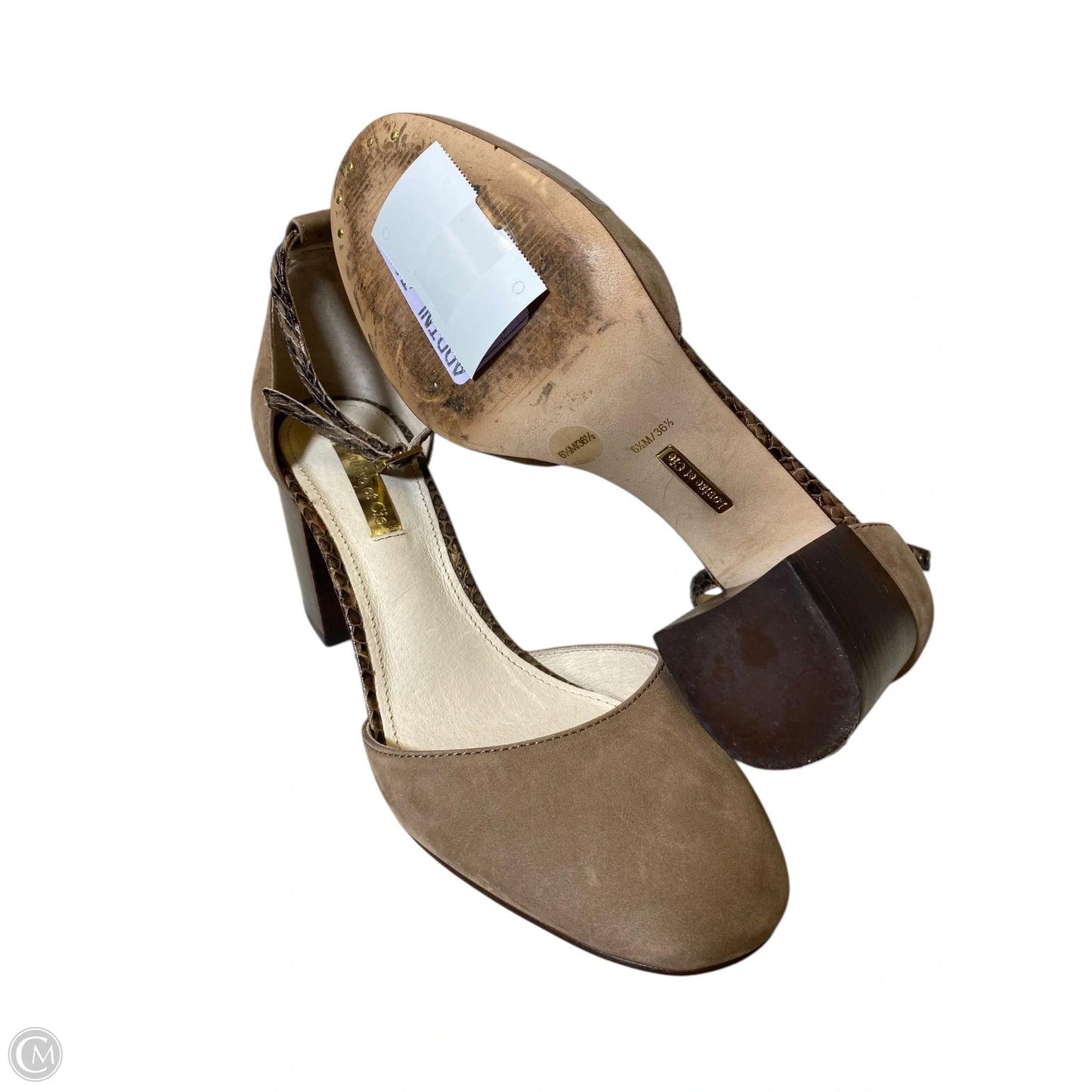 Shoes Heels Block By Louise Et Cie In Beige, Size: 6.5