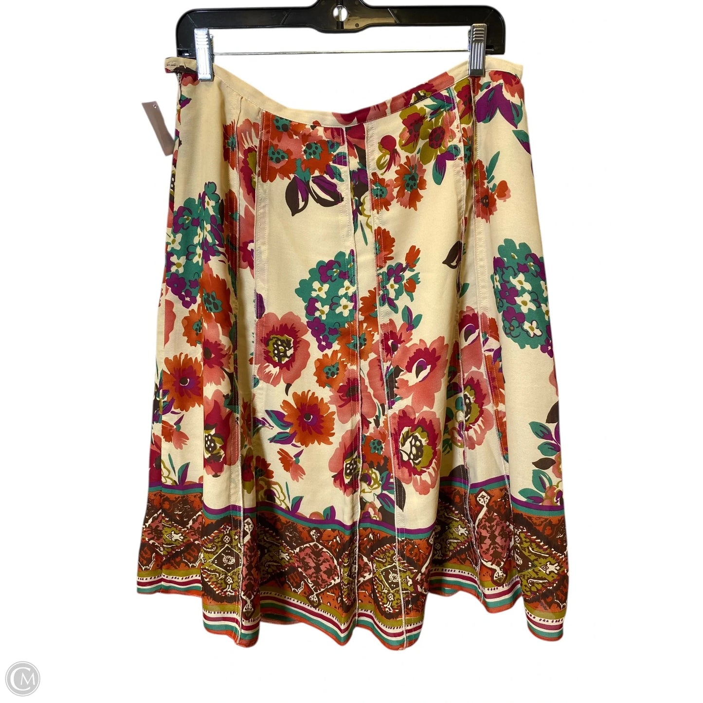 Skirt Midi By Clothes Mentor In Floral Print, Size: L