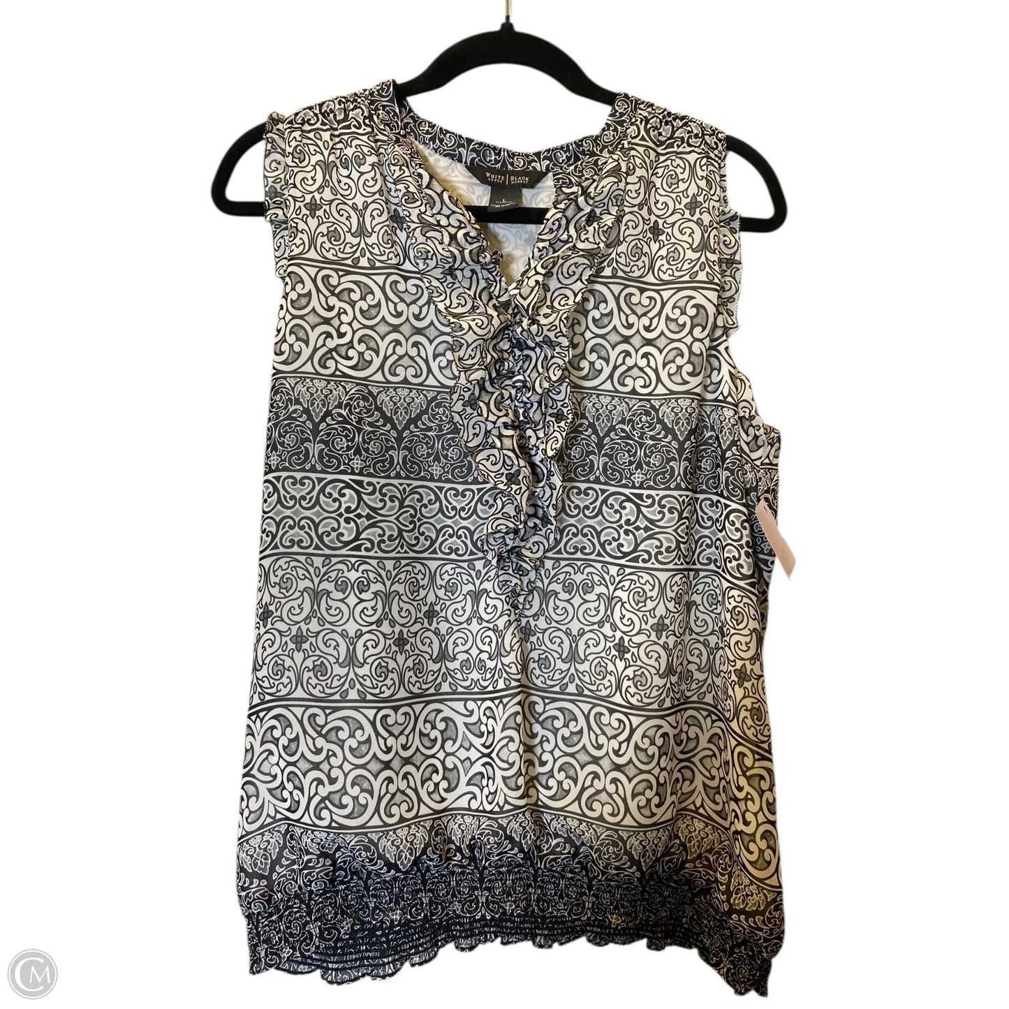 Top Sleeveless By White House Black Market In Black & White, Size: L