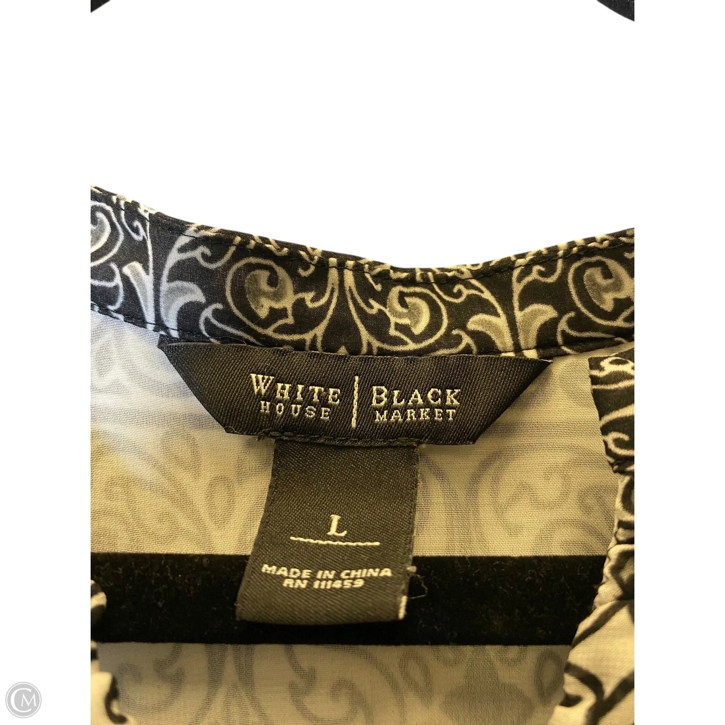 Top Sleeveless By White House Black Market In Black & White, Size: L