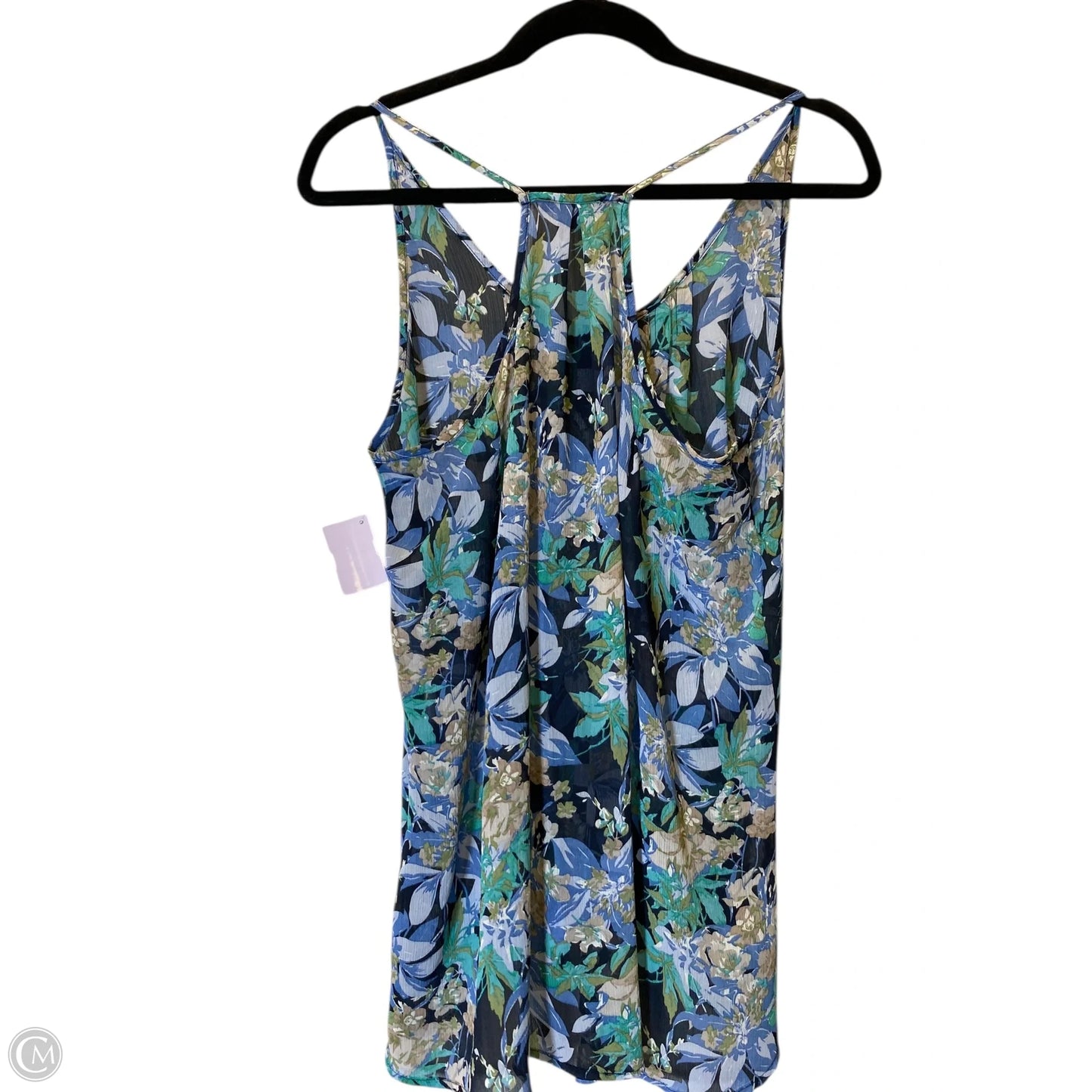 Top Short Sleeve By Express In Multi-colored, Size: L
