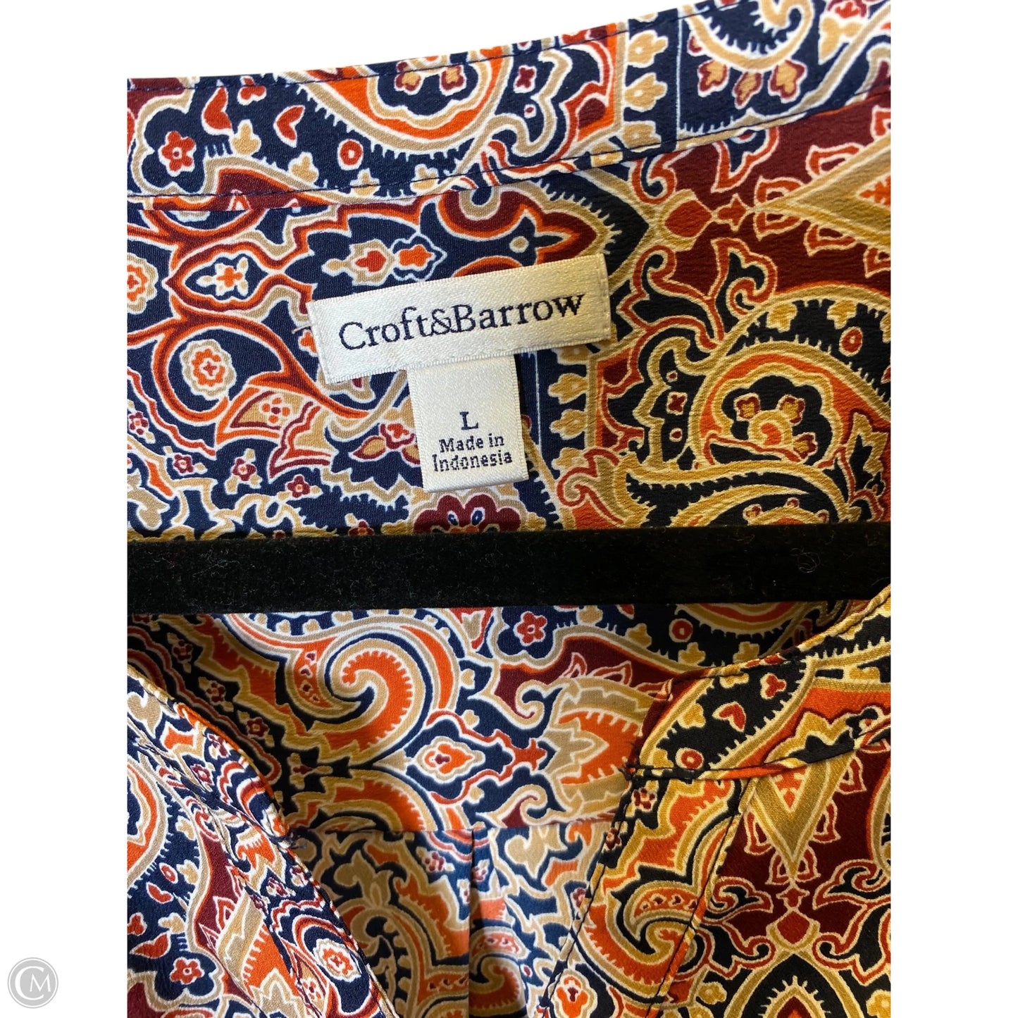 Top 3/4 Sleeve By Croft And Barrow In Multi-colored, Size: L