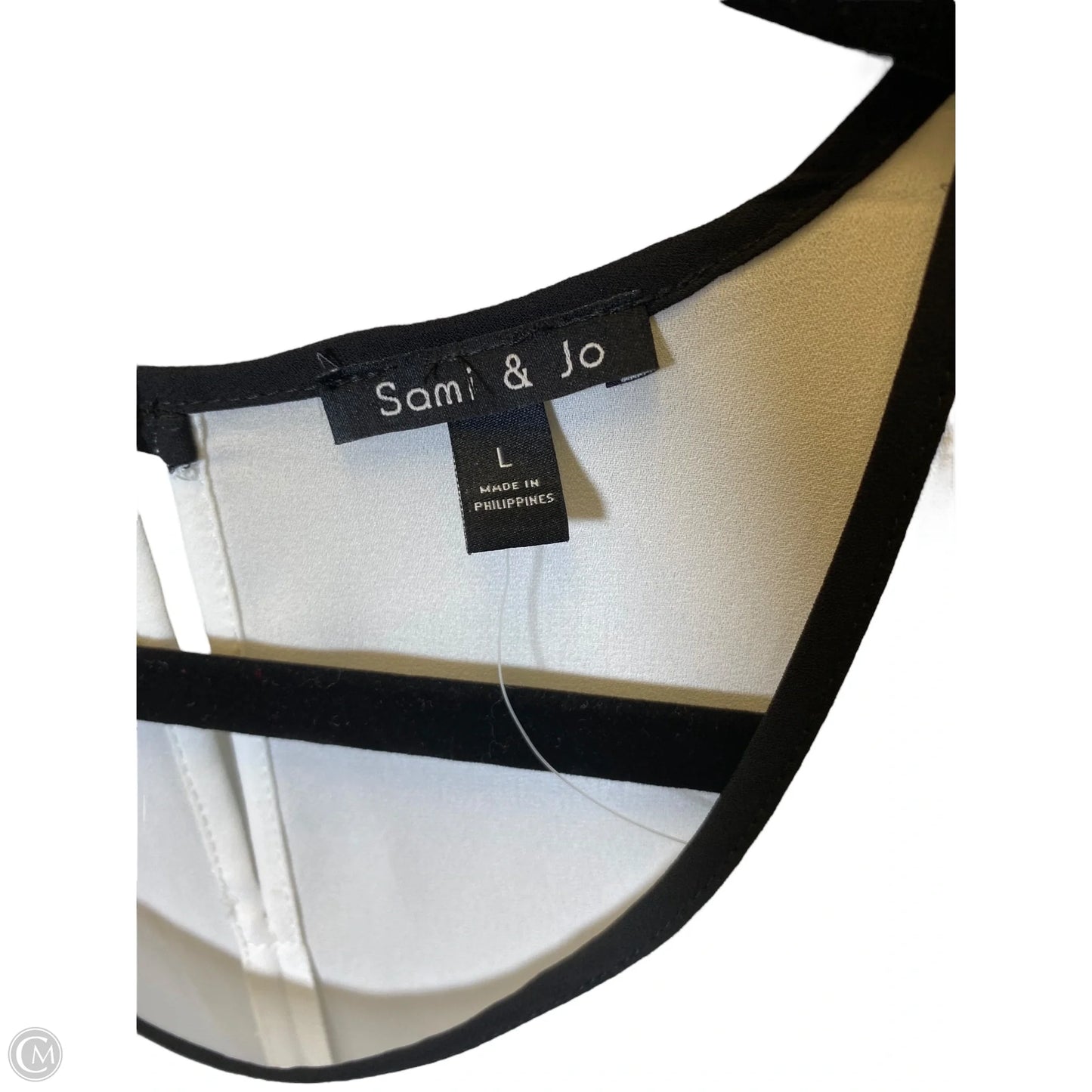 Top Long Sleeve By Sami & Jo In Black & White, Size: L