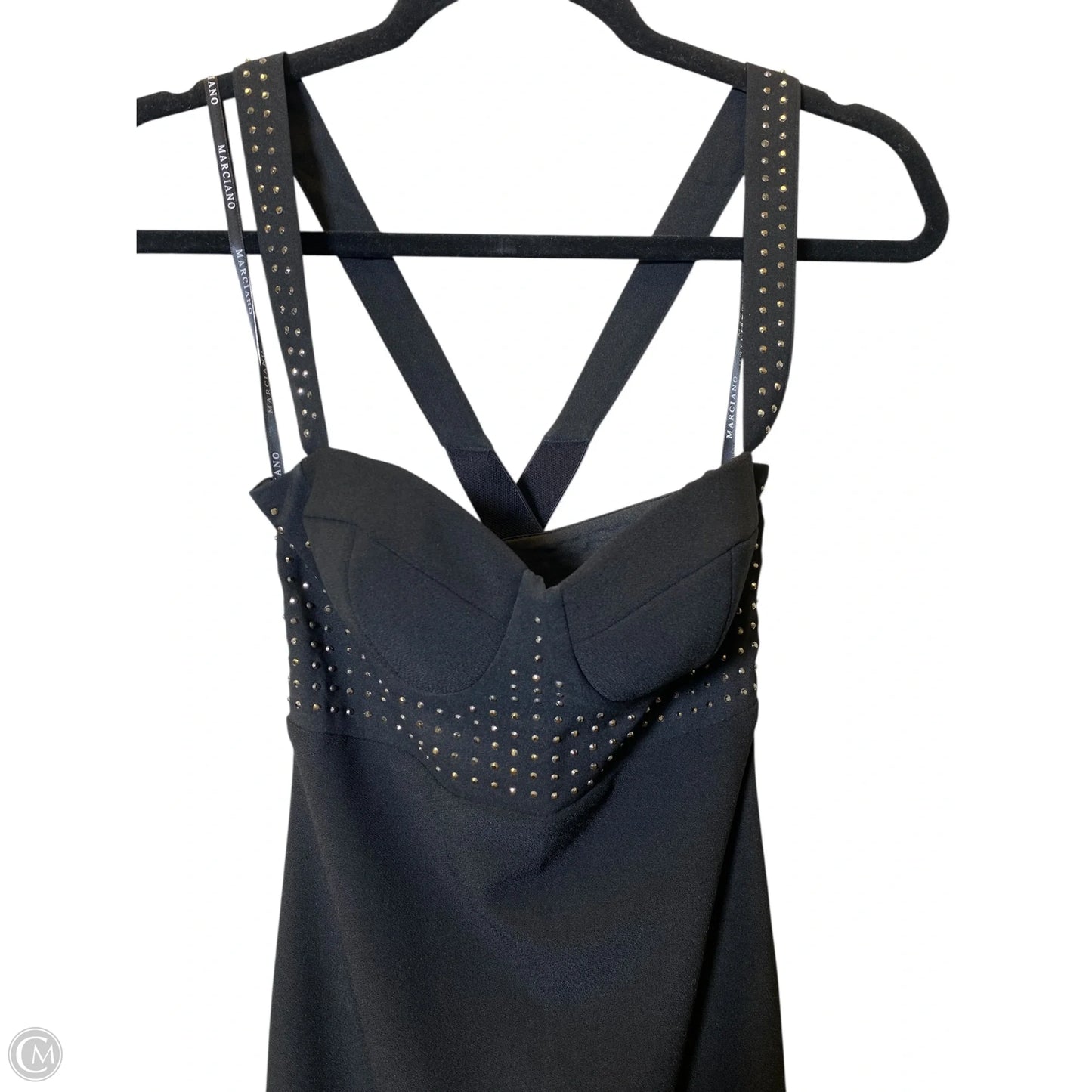Dress Casual Maxi By Guess In Black & Silver, Size: Xs