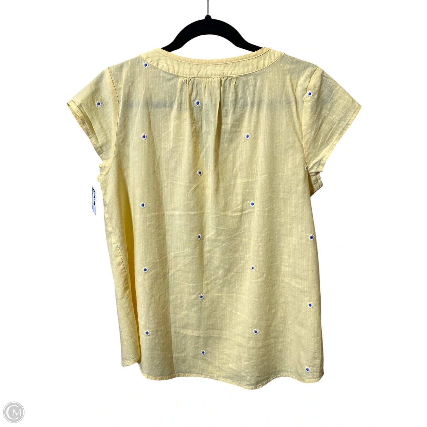 Top Short Sleeve By St Johns Bay In Yellow, Size: S