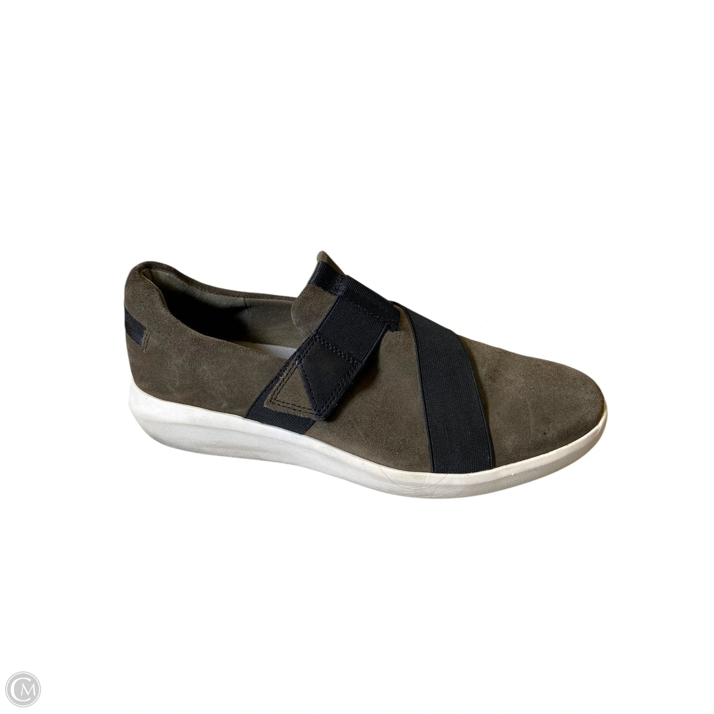 Shoes Flats By Clarks In Black & Green, Size: 8.5