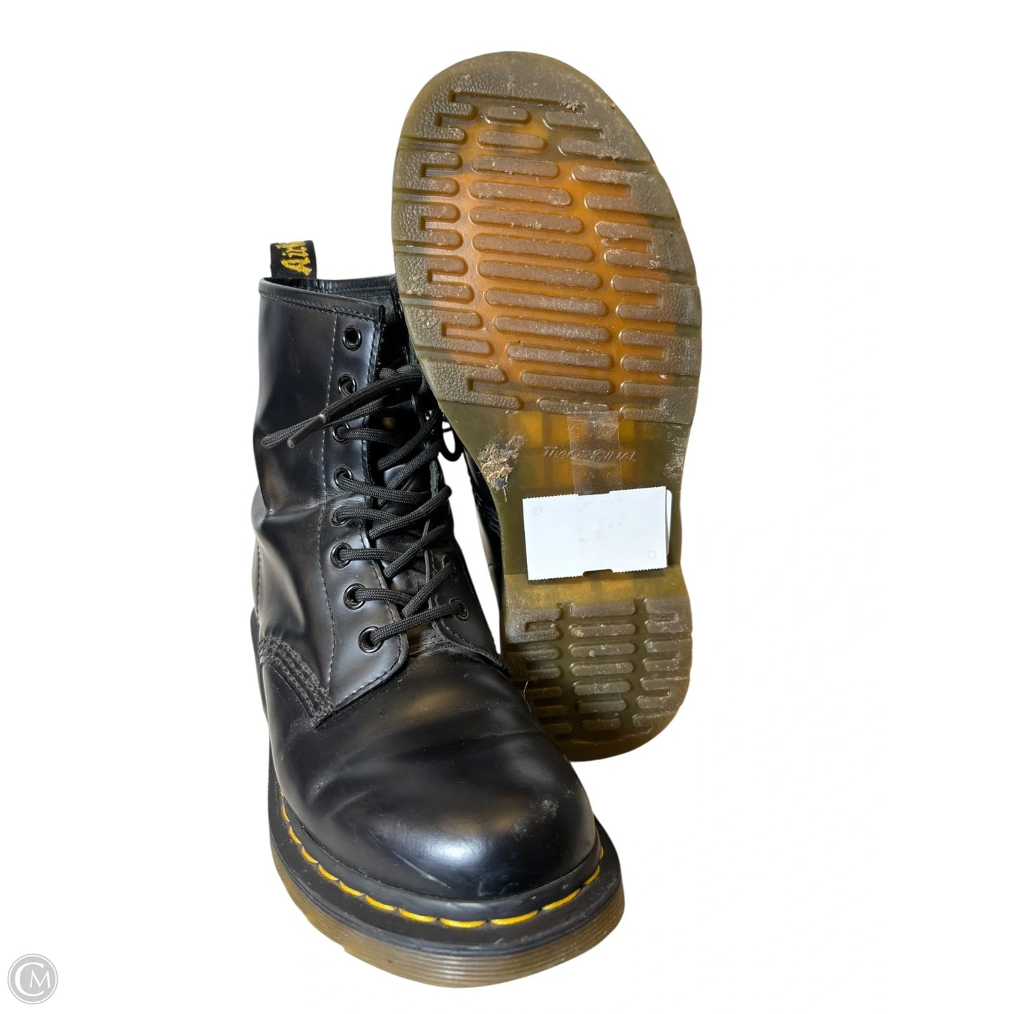 Boots Leather By Dr Martens In Black, Size: 9