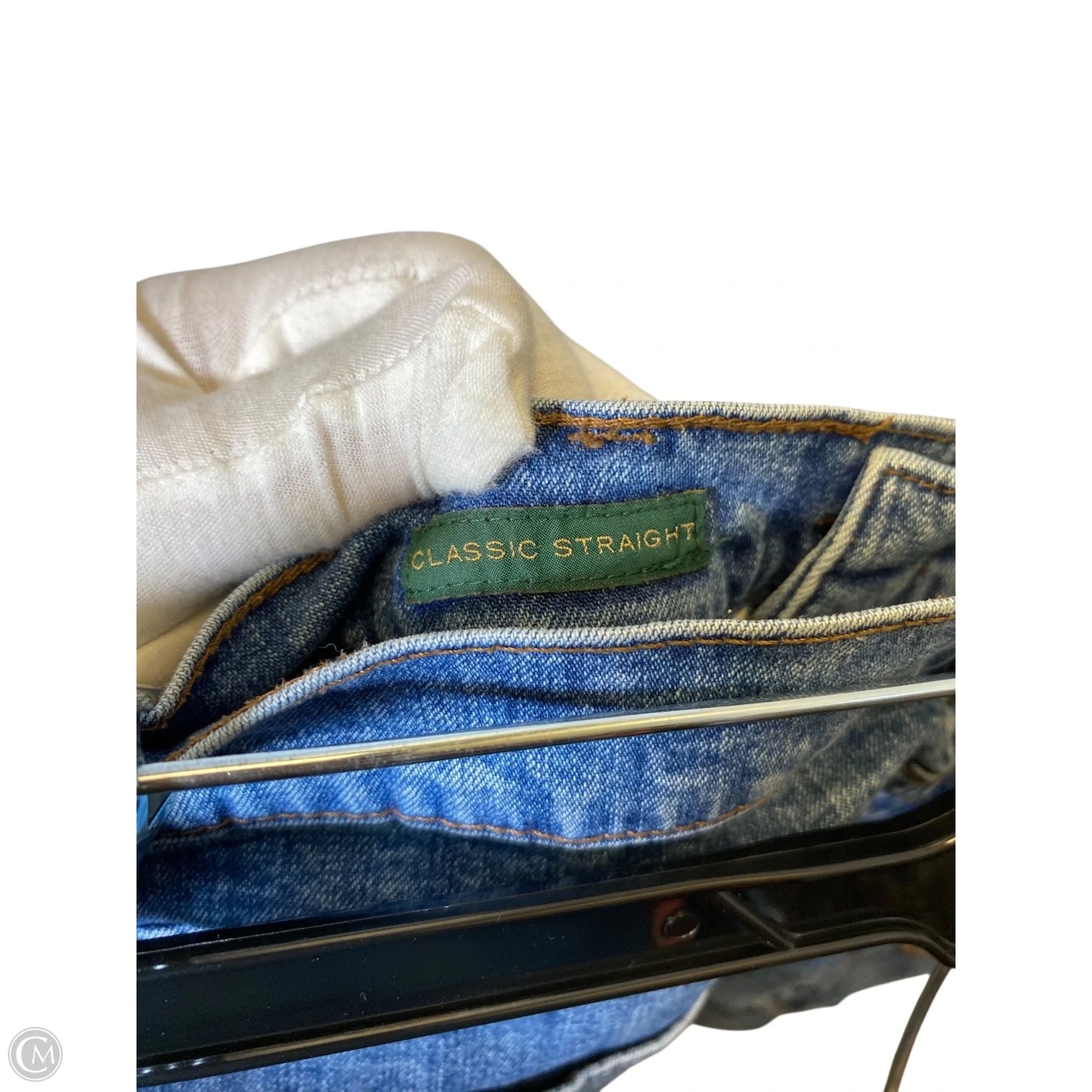 Jeans Straight By Lauren By Ralph Lauren In Blue Denim, Size: 6