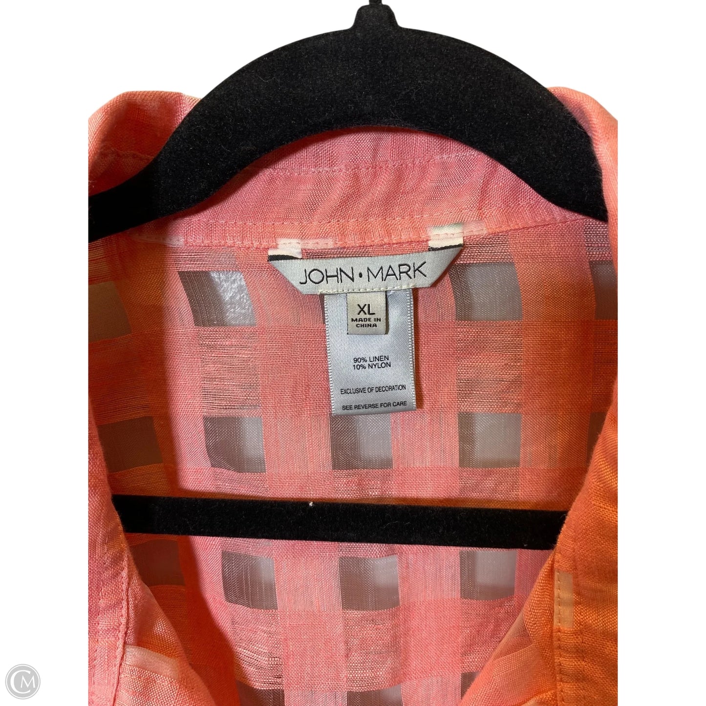 Top 3/4 Sleeve By John Mark In Pink, Size: Xl