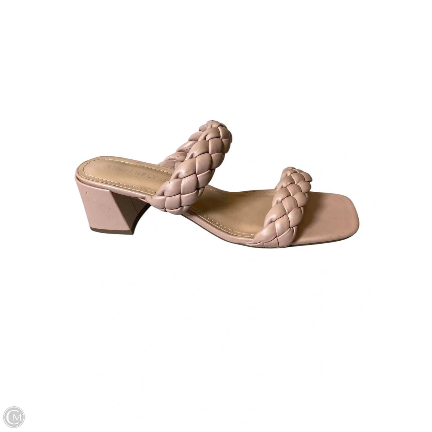 Shoes Heels Block By Clothes Mentor In Beige, Size: 8.5