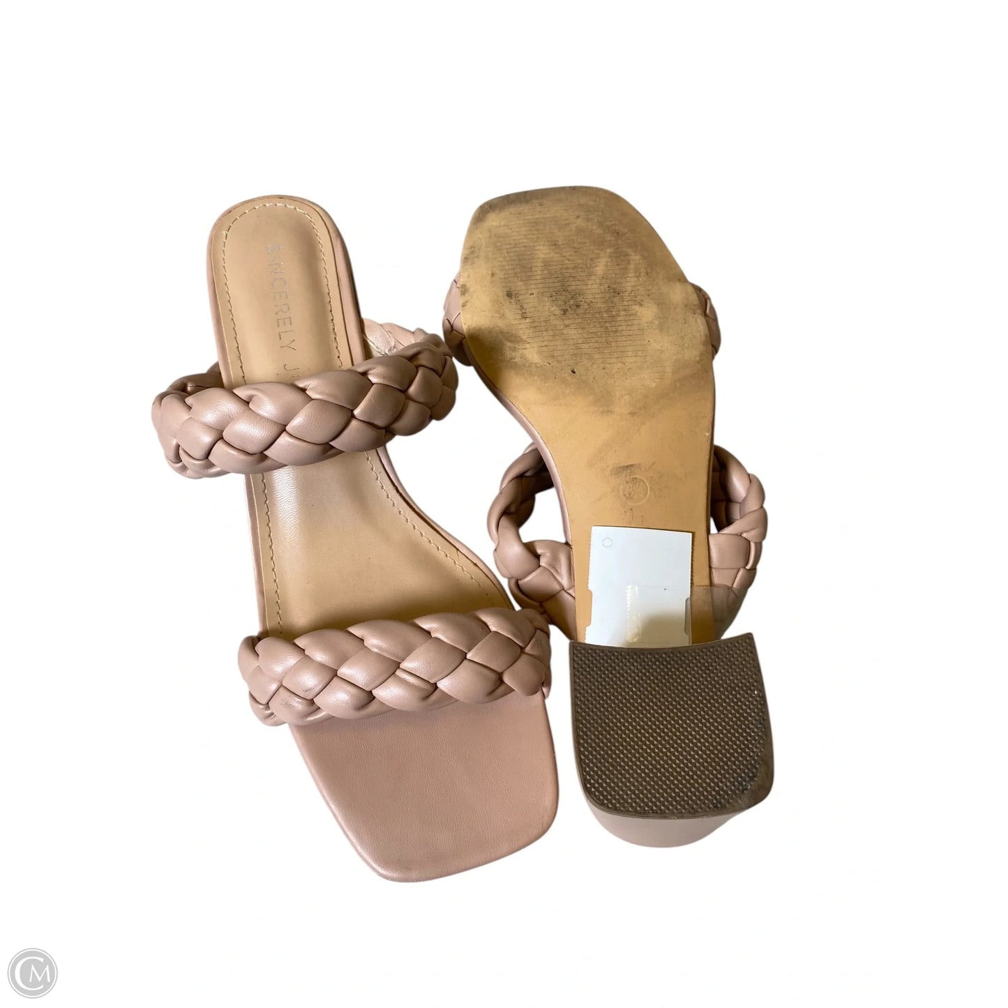 Shoes Heels Block By Clothes Mentor In Beige, Size: 8.5