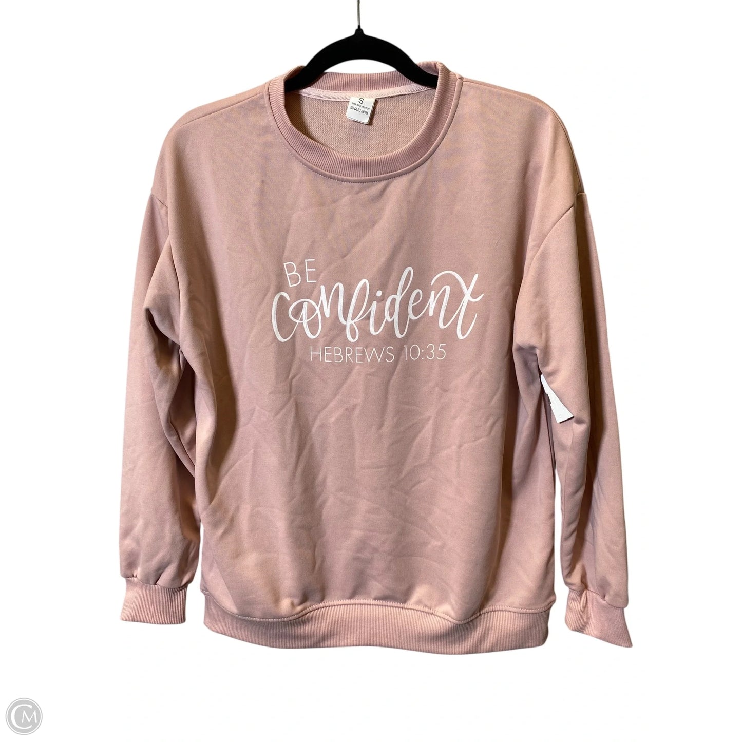 Sweater By Clothes Mentor In Pink & White, Size: S