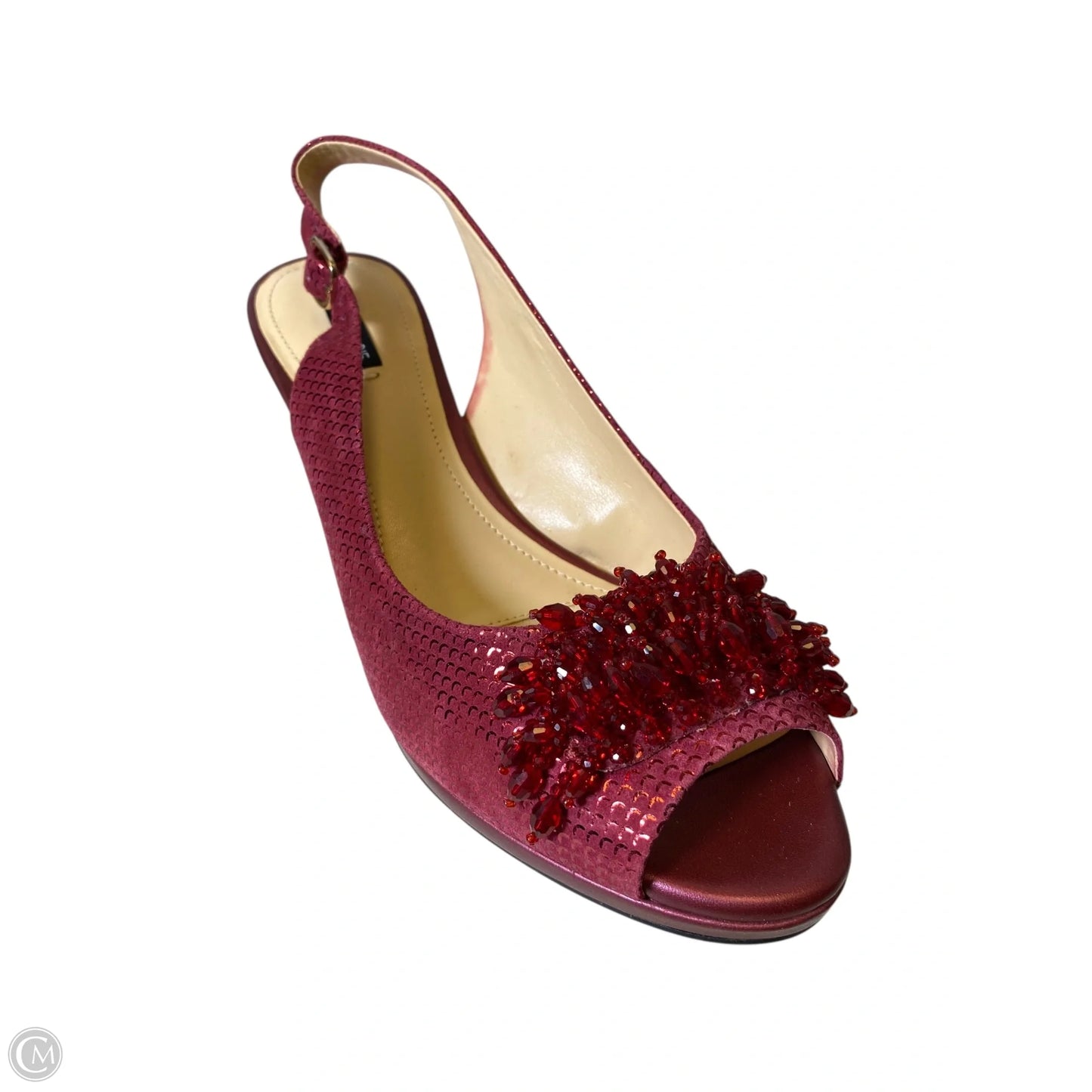 Sandals Heels Kitten By Alex Marie In Red, Size: 9