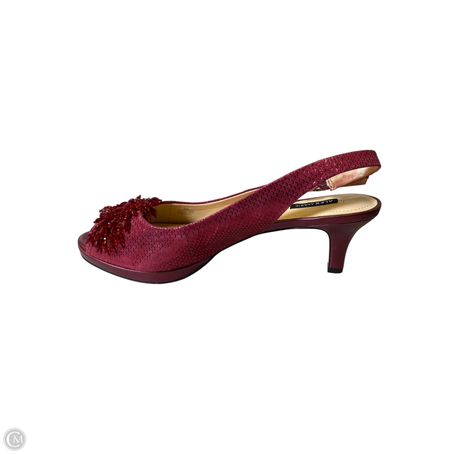 Sandals Heels Kitten By Alex Marie In Red, Size: 9