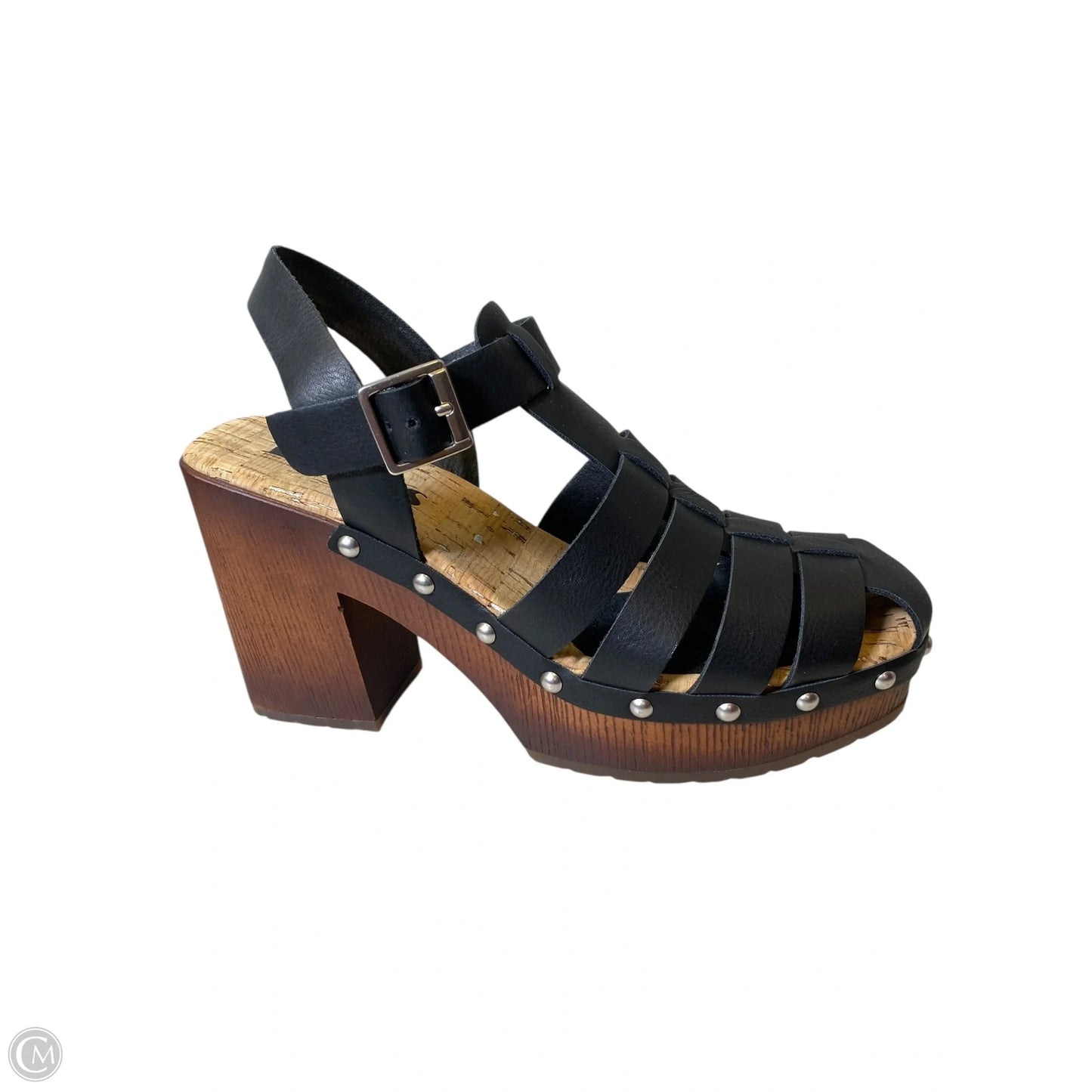 Shoes Heels Block By Korks In Black & Brown, Size: 6