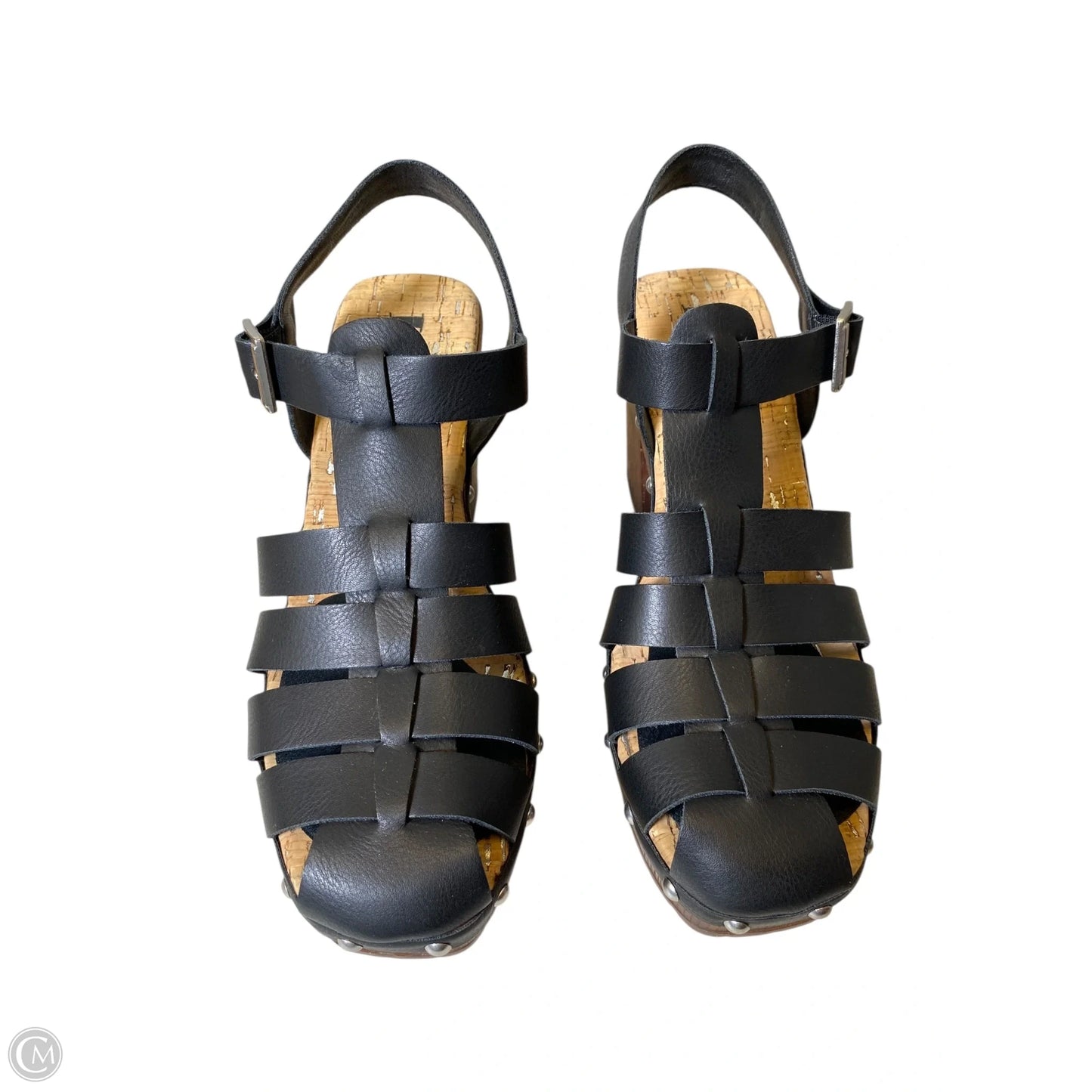 Shoes Heels Block By Korks In Black & Brown, Size: 6