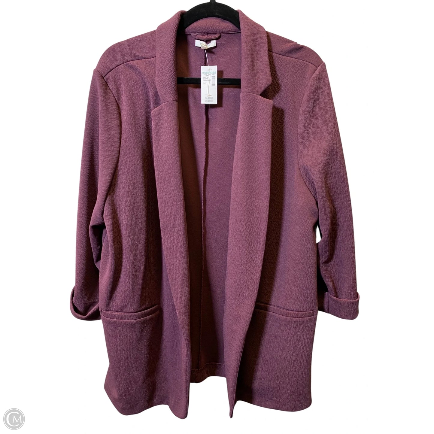 Blazer By Maurices In Maroon, Size: 2x