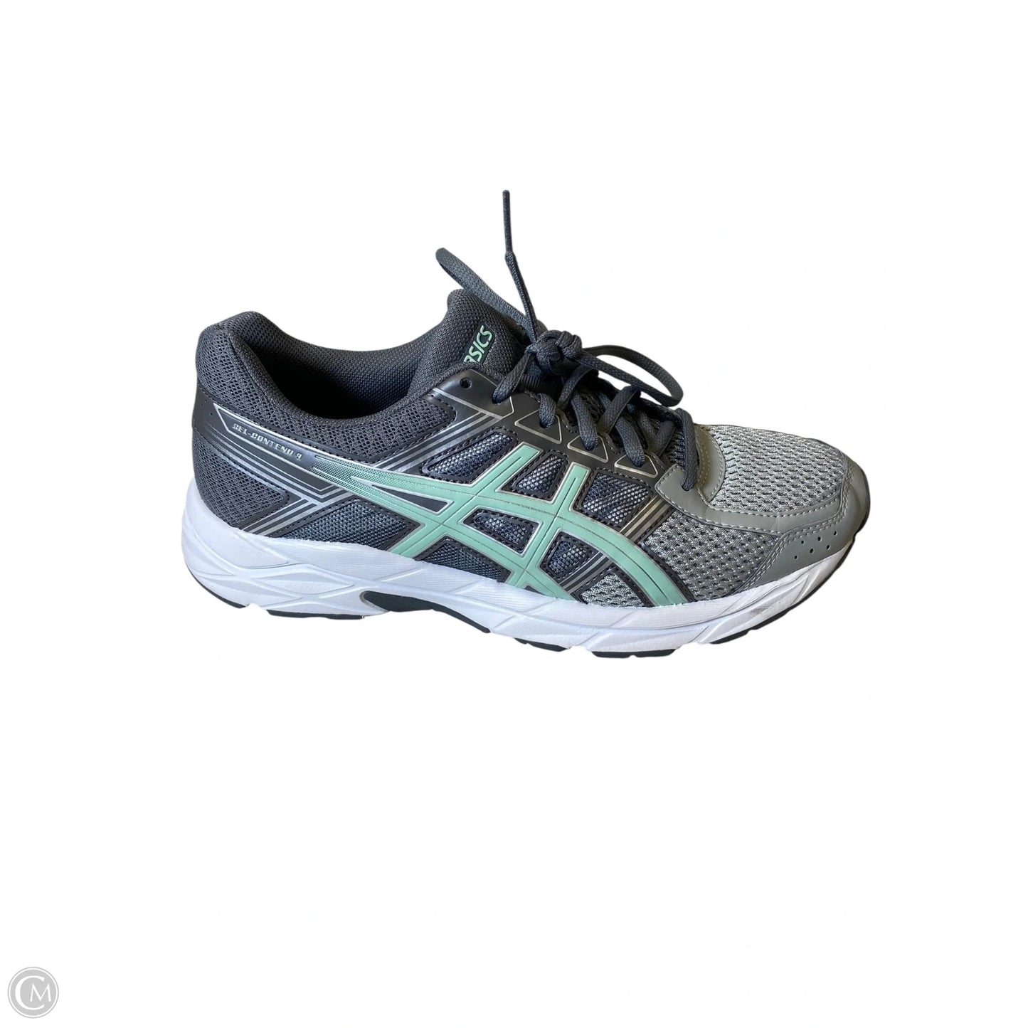 Shoes Athletic By Asics In Green & Grey, Size: 8.5