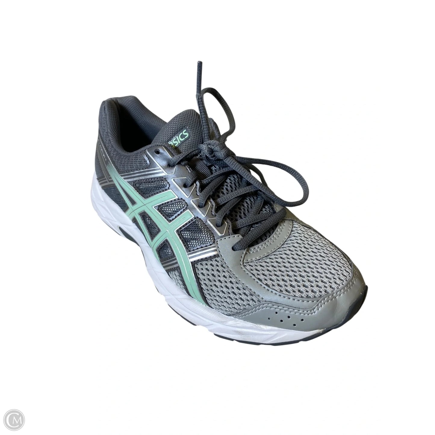 Shoes Athletic By Asics In Green & Grey, Size: 8.5