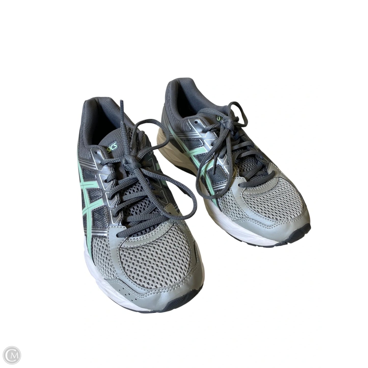 Shoes Athletic By Asics In Green & Grey, Size: 8.5