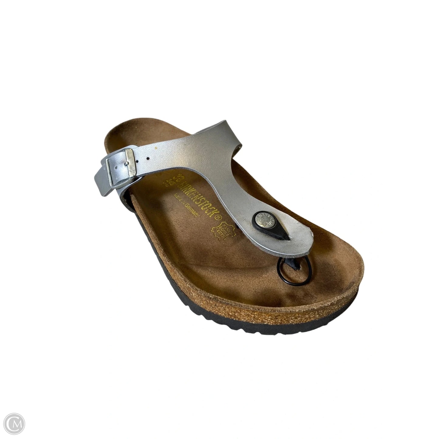 Sandals Flats By Birkenstock In Grey, Size: 38