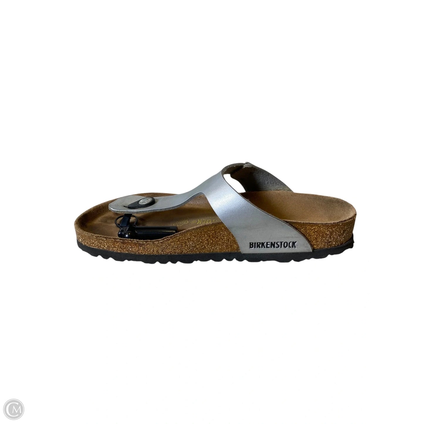 Sandals Flats By Birkenstock In Grey, Size: 38