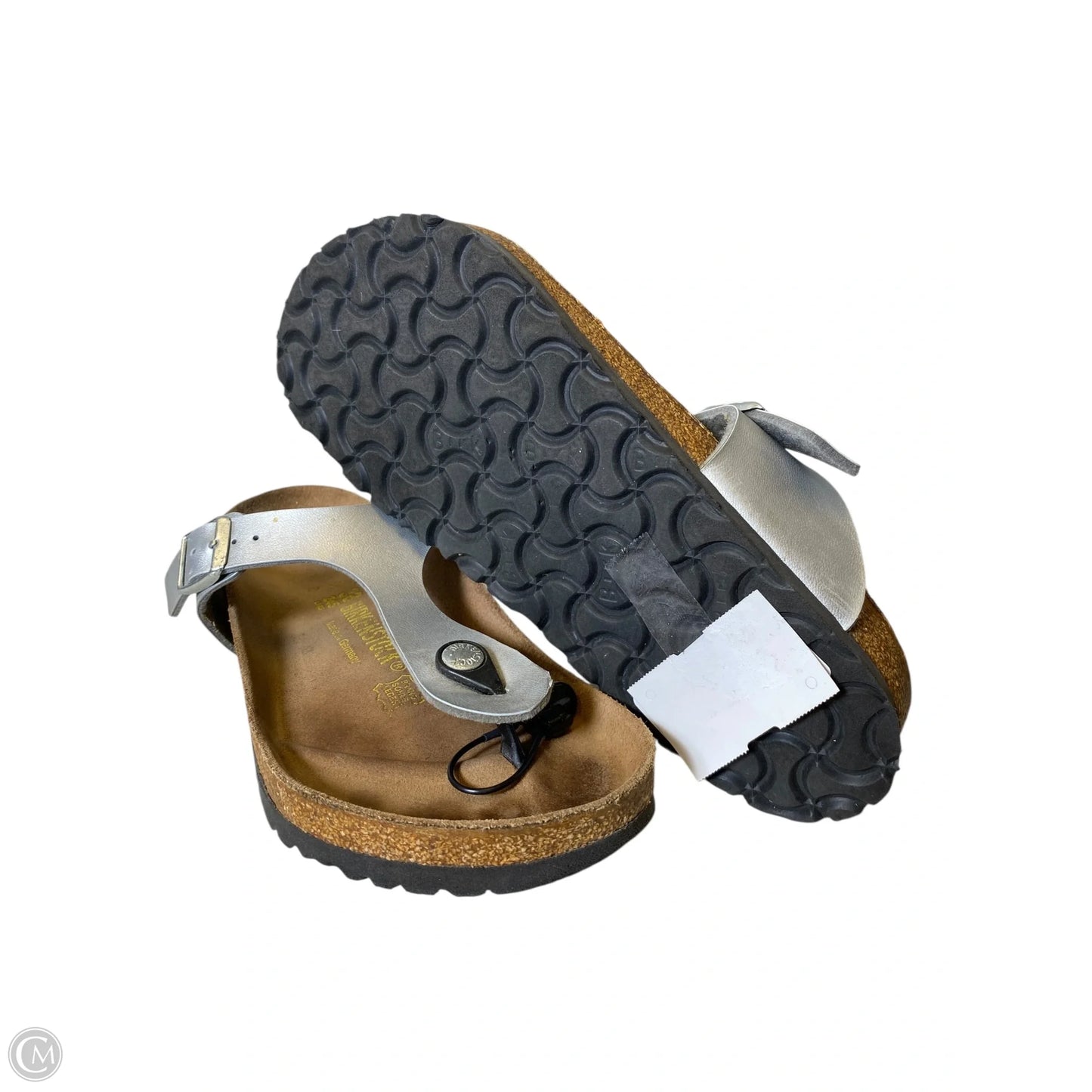 Sandals Flats By Birkenstock In Grey, Size: 38