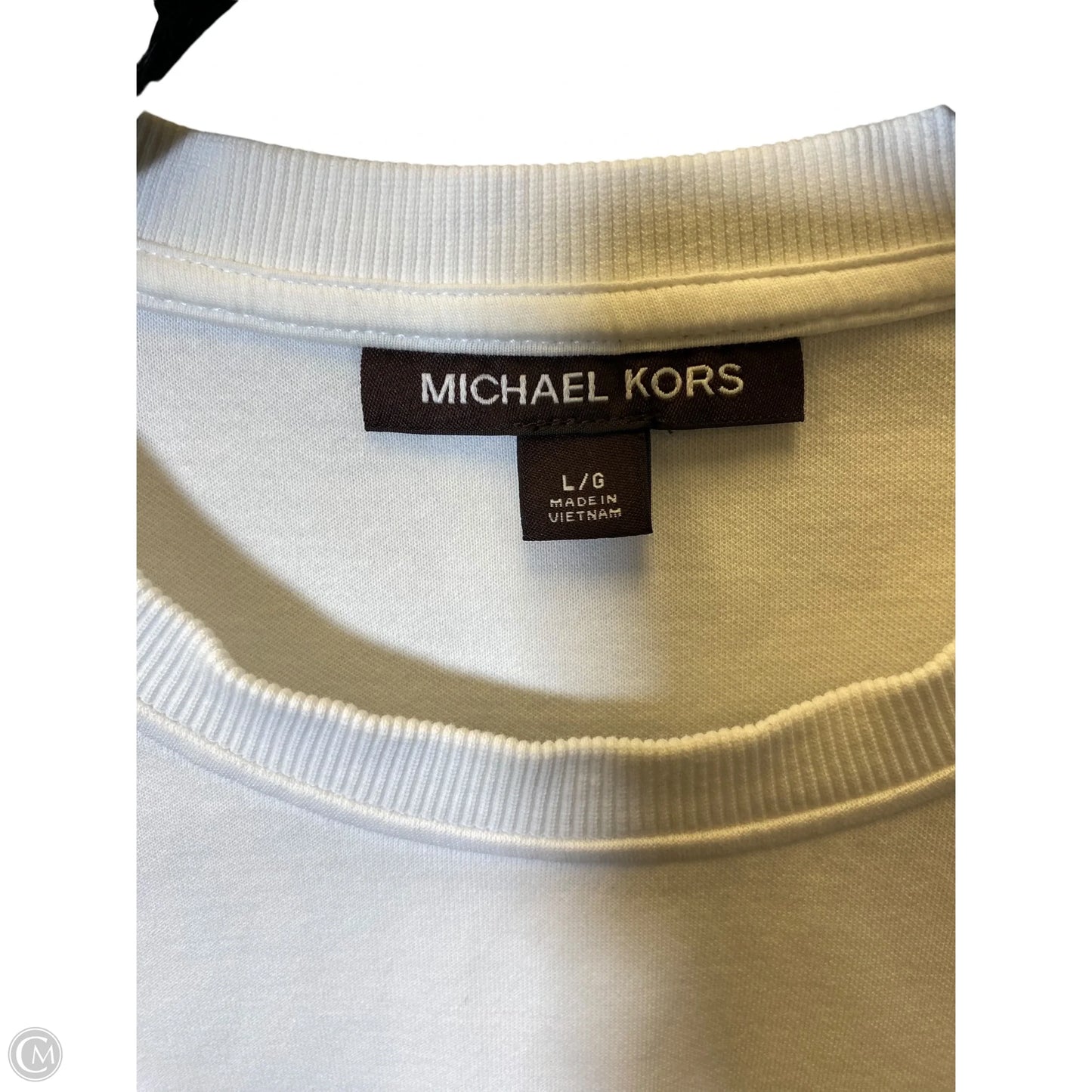 Sweater Designer By Michael Kors In White, Size: L