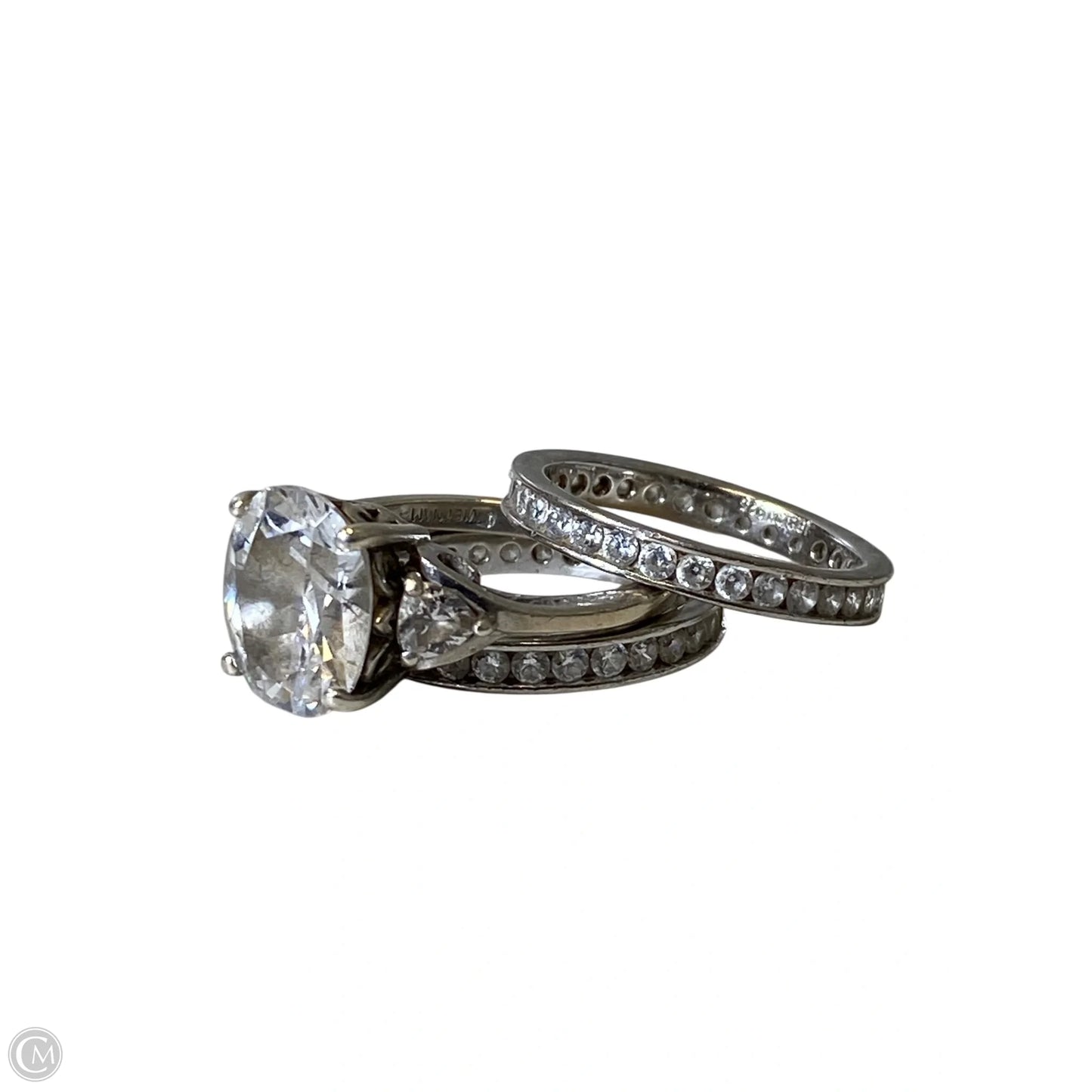 Ring Sterling Silver 3 Pcs By Clothes Mentor, Size: 8