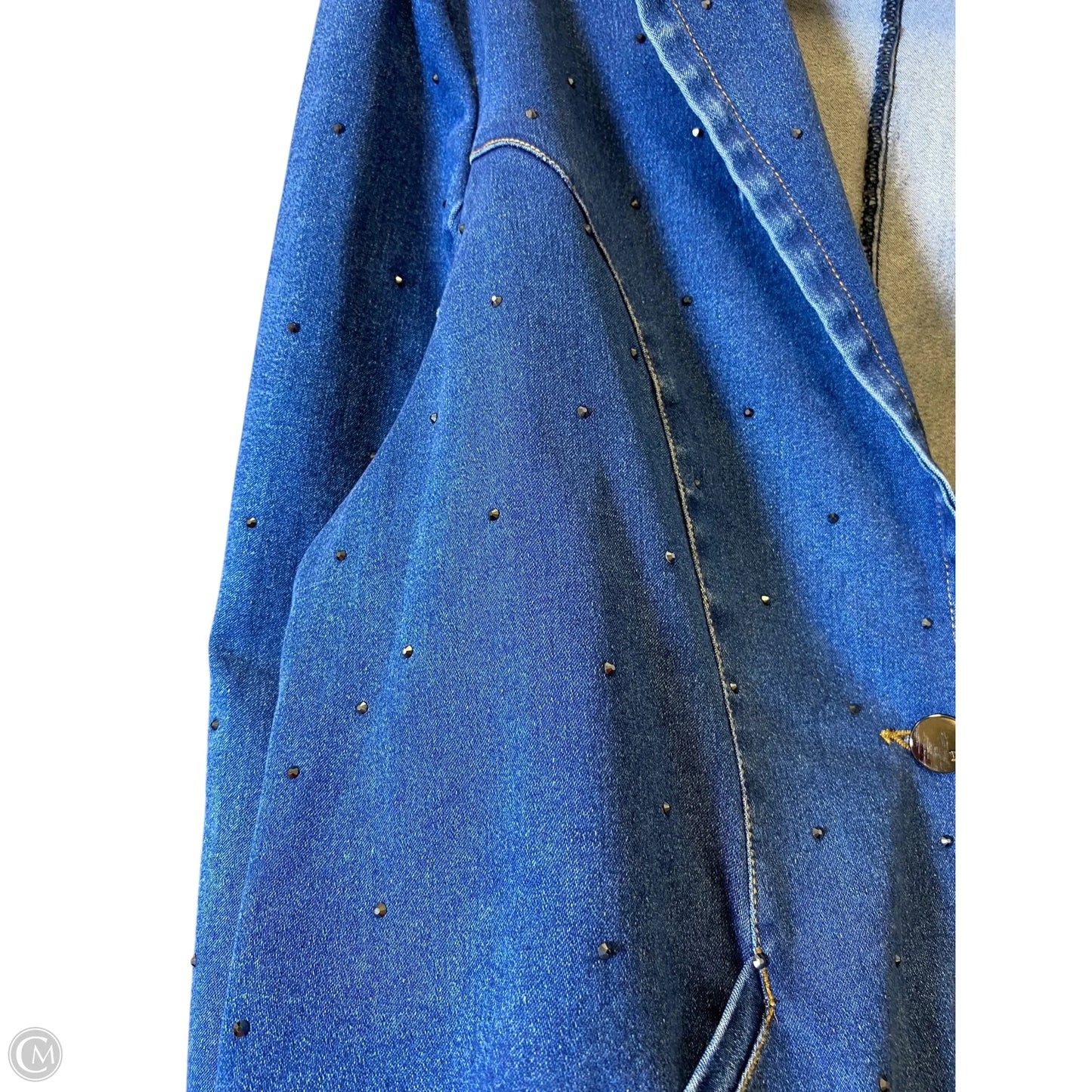 Jacket Denim By Clothes Mentor In Blue Denim, Size: 2x