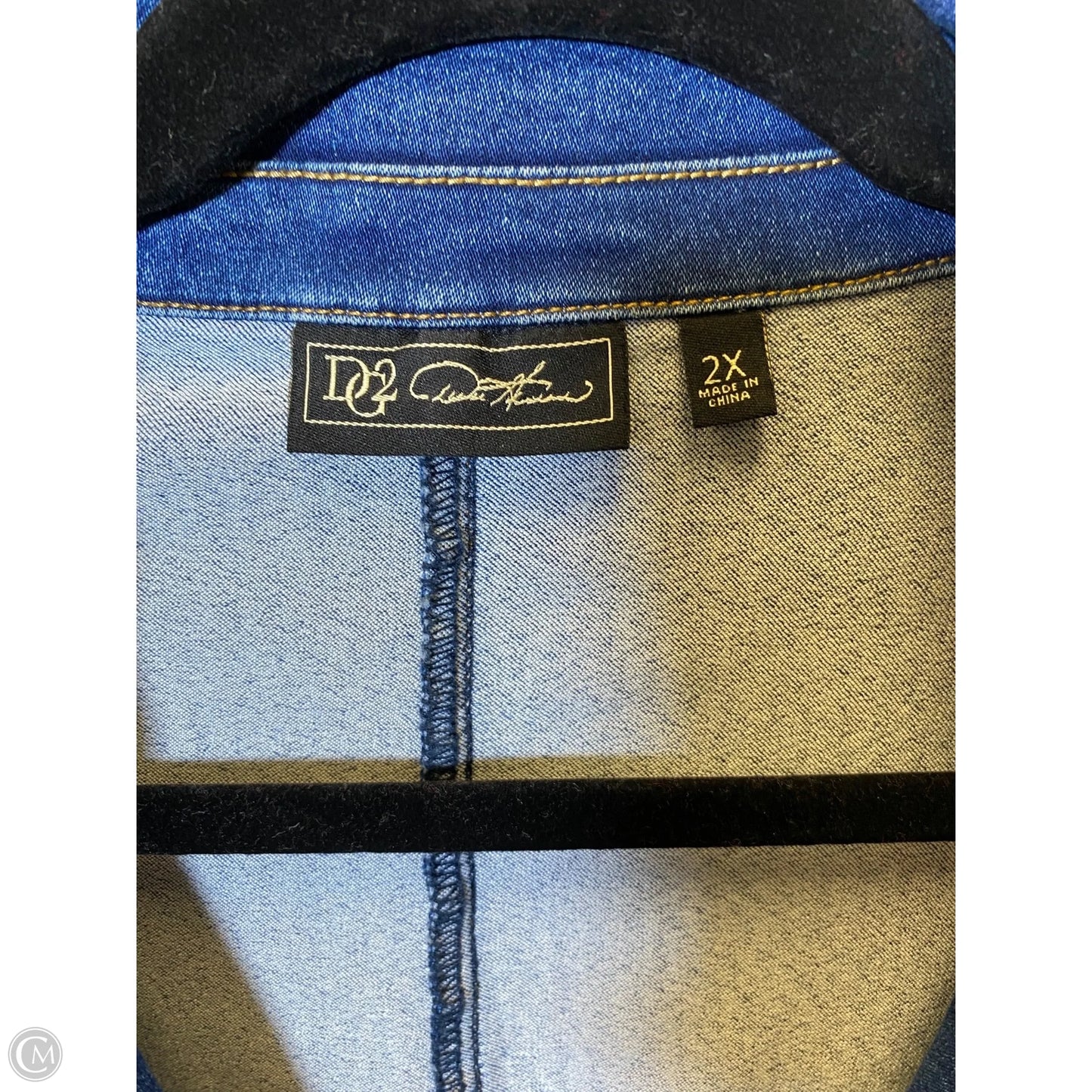 Jacket Denim By Clothes Mentor In Blue Denim, Size: 2x