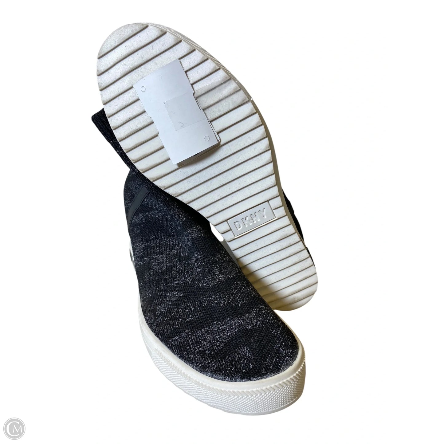 Boots Ankle Flats By Dkny In Black & White, Size: 8