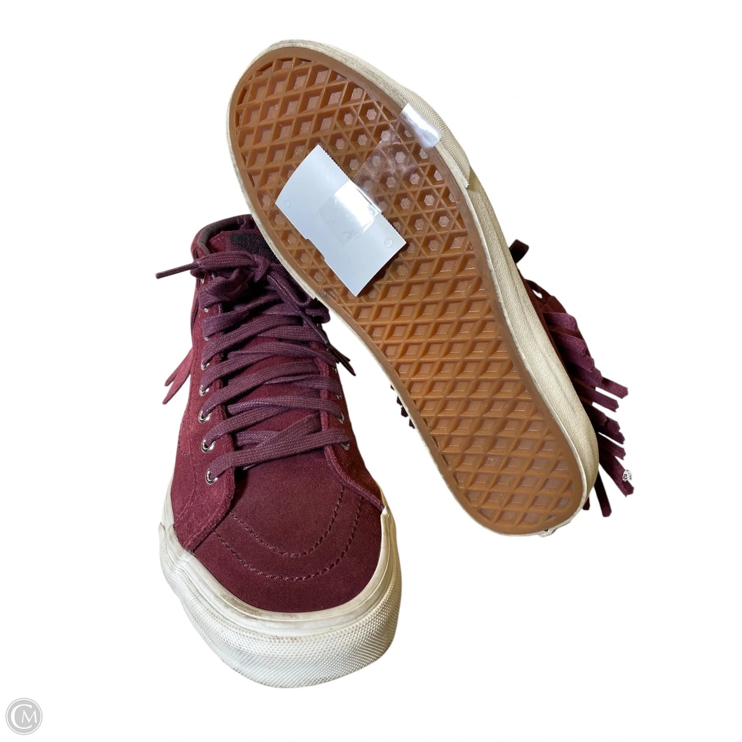 Shoes Flats By Vans In Maroon, Size: 7