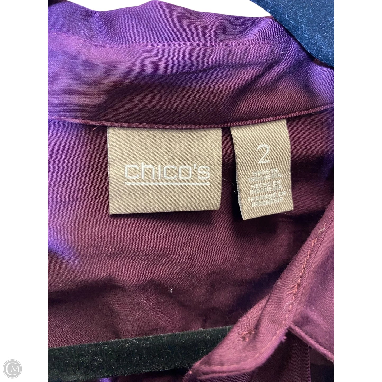 Top Long Sleeve By Chicos In Maroon, Size: L