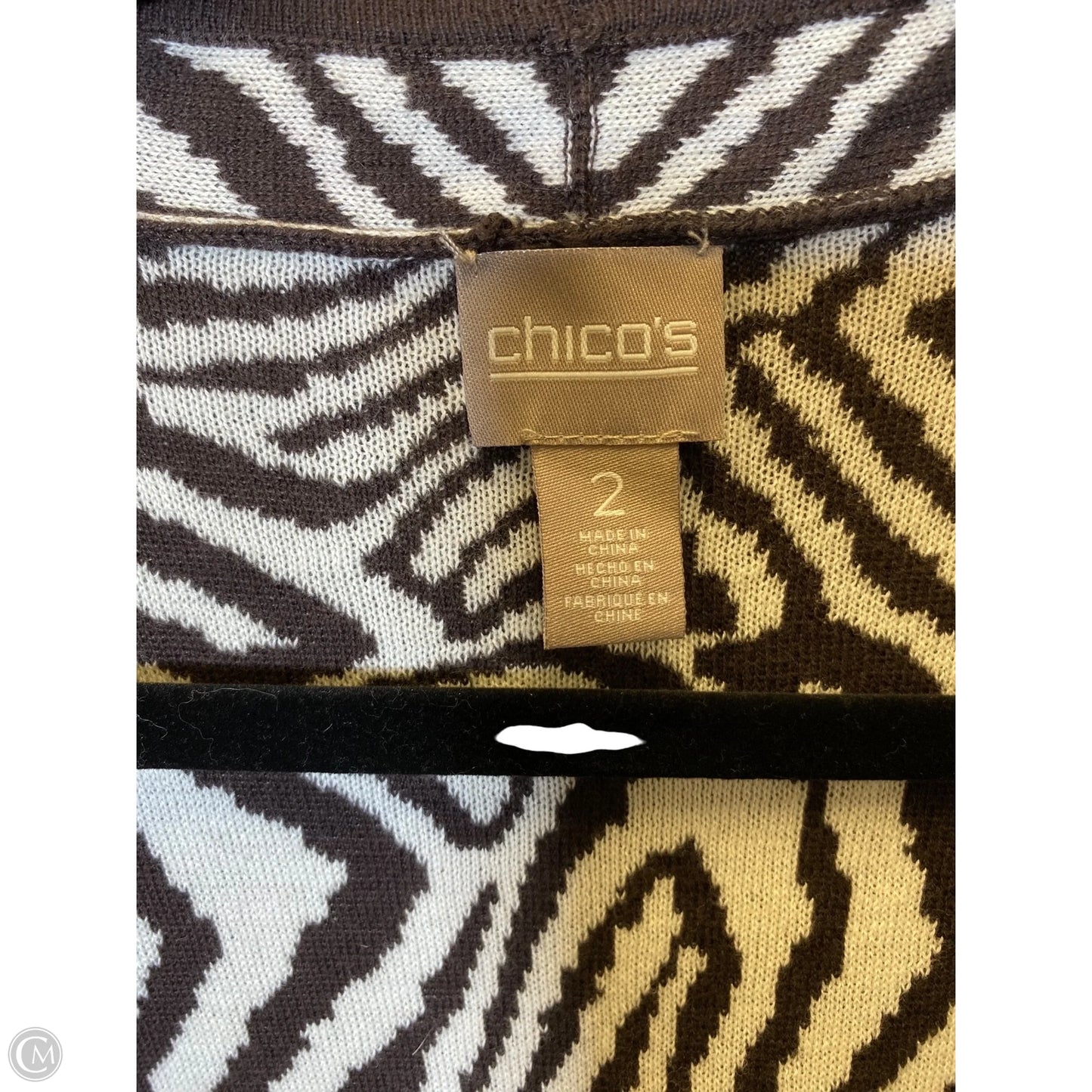 Cardigan By Chicos In Animal Print, Size: L