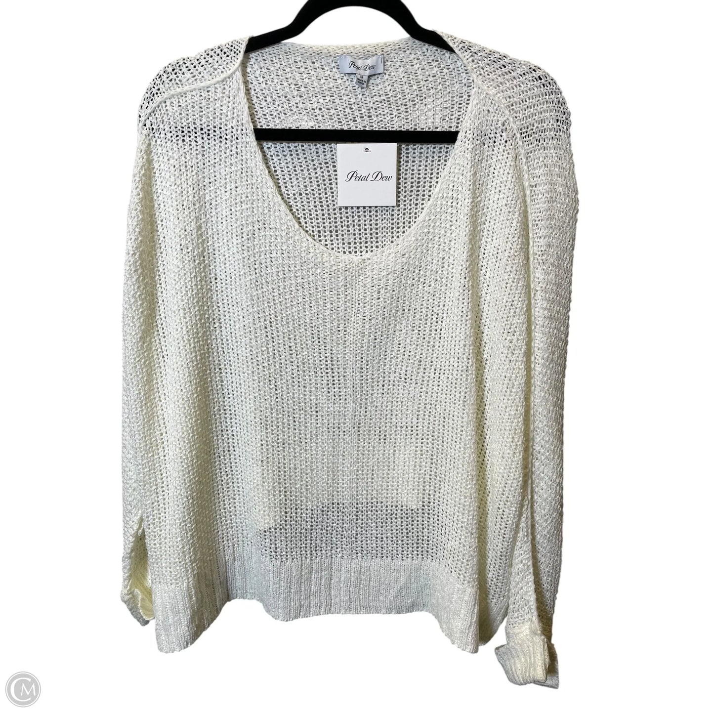 Top Long Sleeve By Clothes Mentor In Cream, Size: M