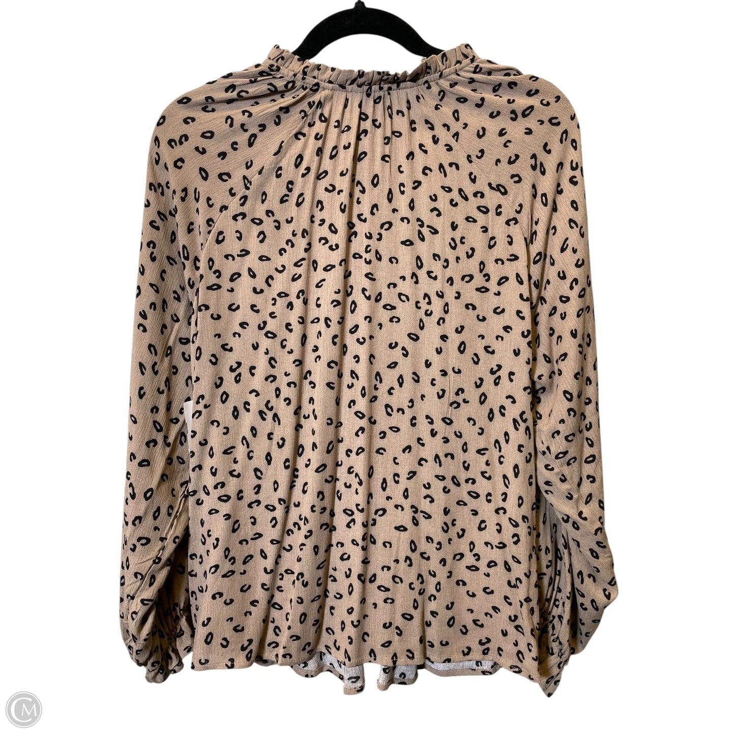 Top Long Sleeve By Bobeau In Animal Print, Size: Large