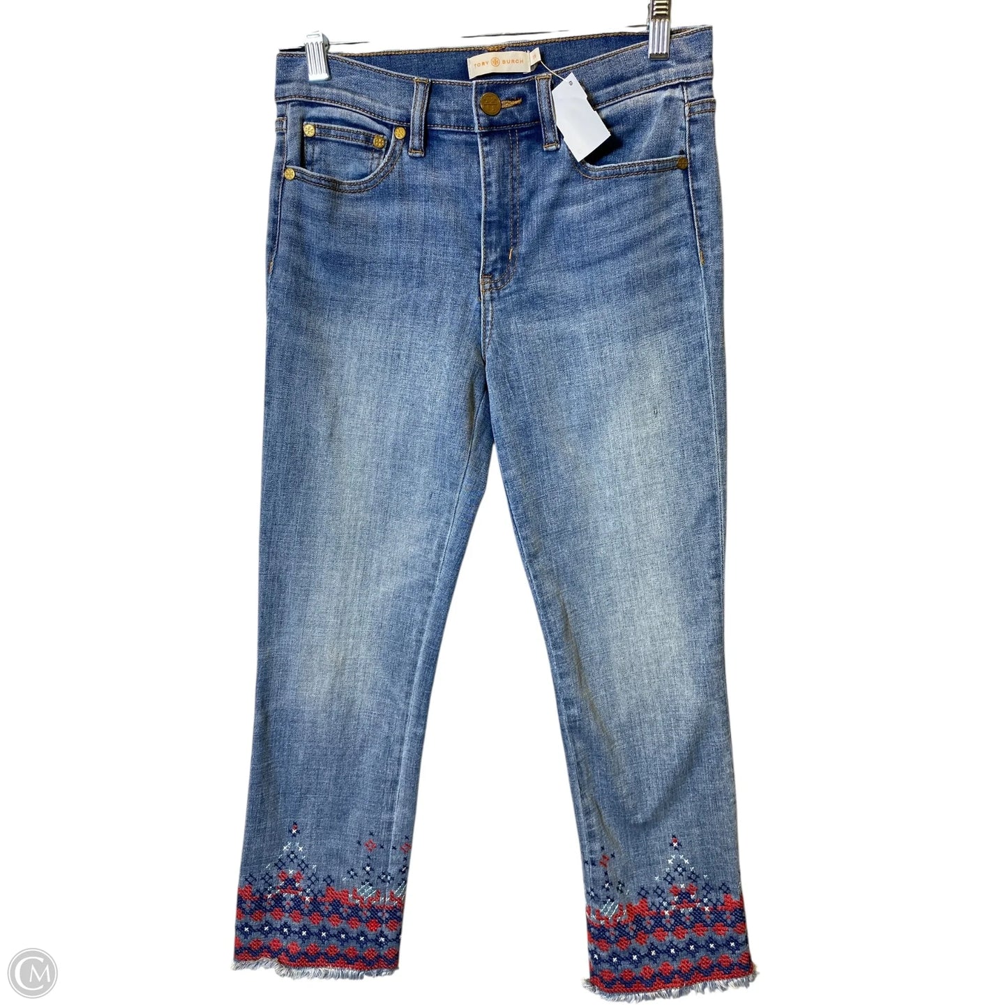 Pants Denim Designer By Tory Burch In Multi-colored, Size: 2