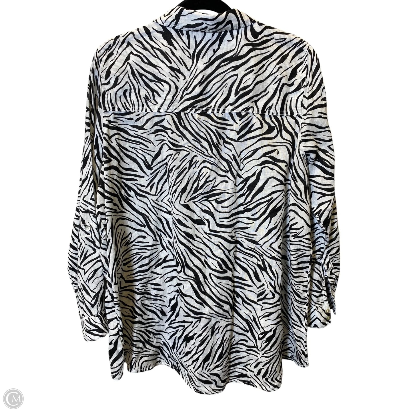 Blouse Long Sleeve By Cynthia Rowley In Animal Print, Size: 1x
