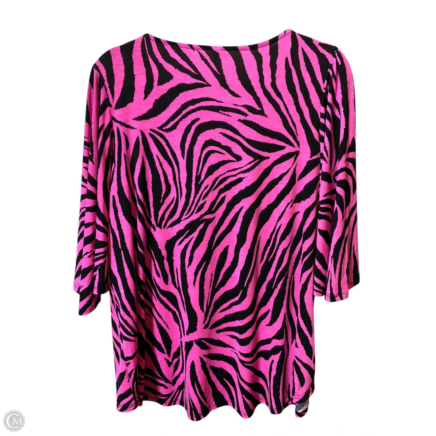 Top Short Sleeve By Clothes Mentor In Animal Print, Size: M