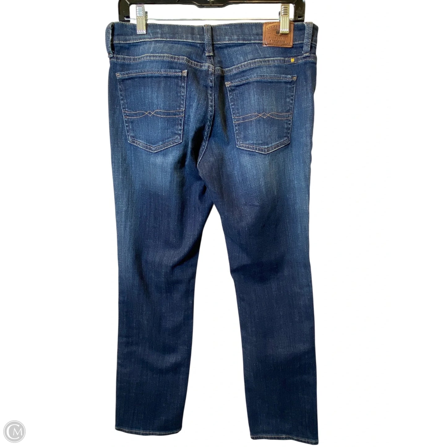 Jeans Straight By Lucky Brand In Blue Denim, Size: 8
