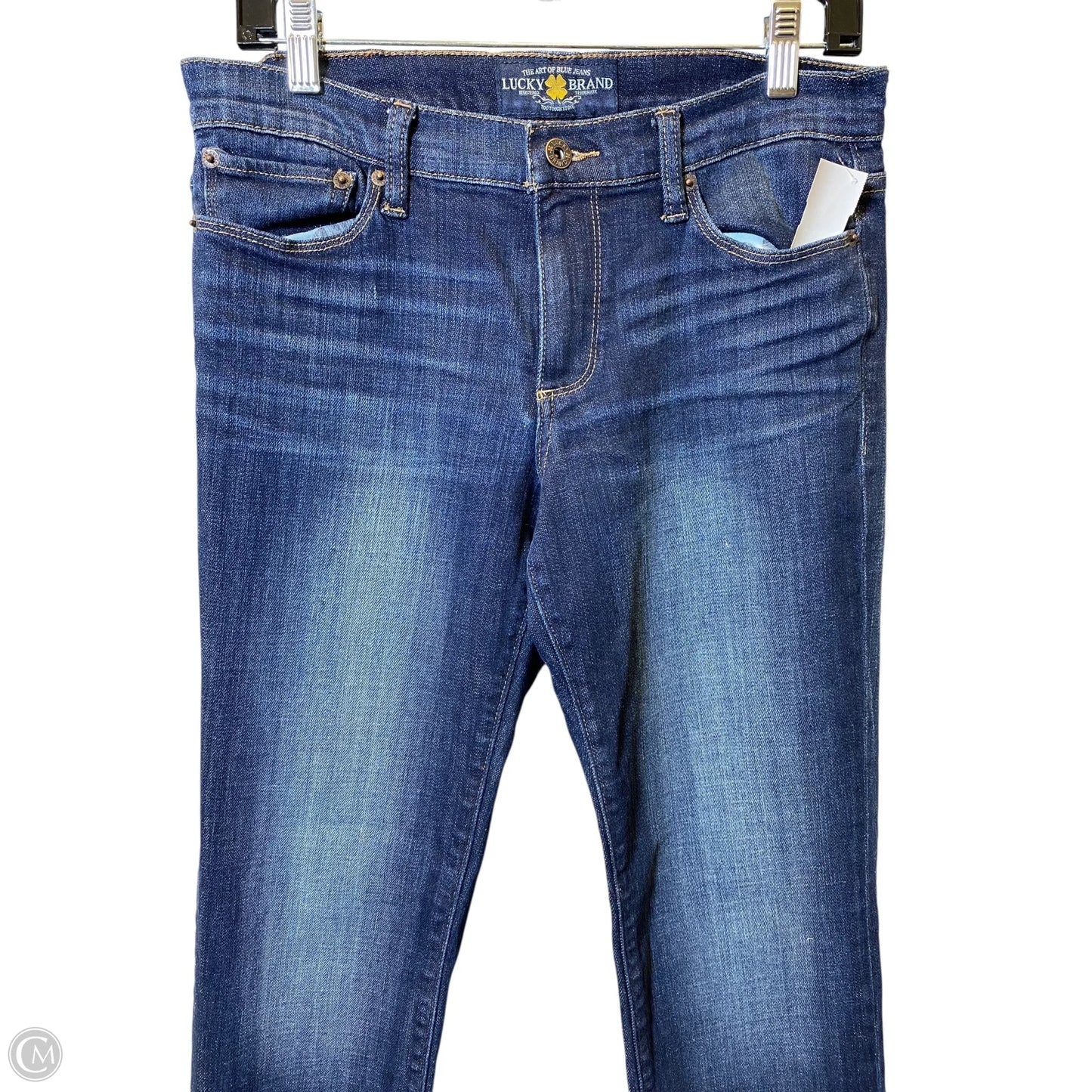 Jeans Straight By Lucky Brand In Blue Denim, Size: 8
