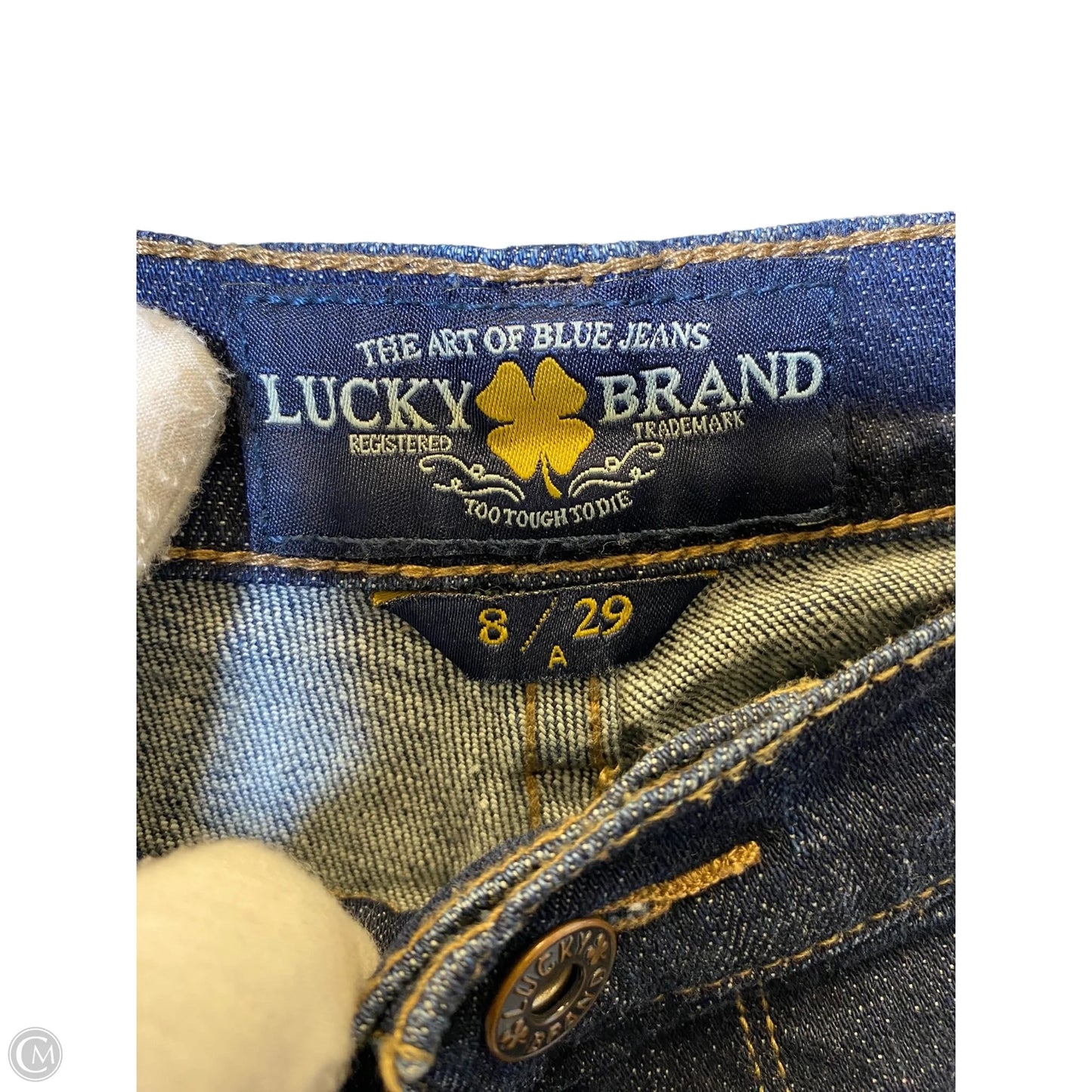 Jeans Straight By Lucky Brand In Blue Denim, Size: 8