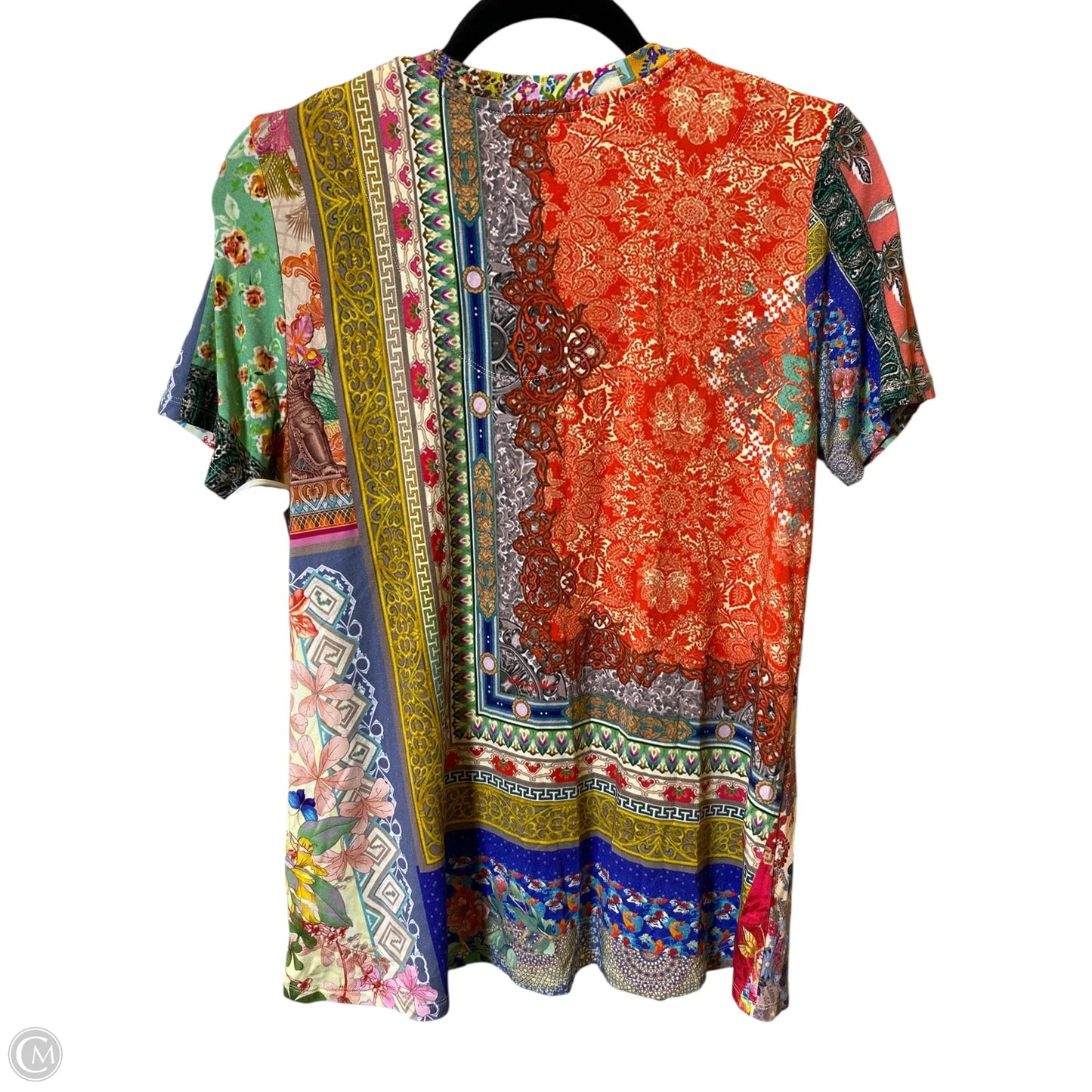 Top Short Sleeve By Johnny Was Designer In Multi-colored, Size: Xs