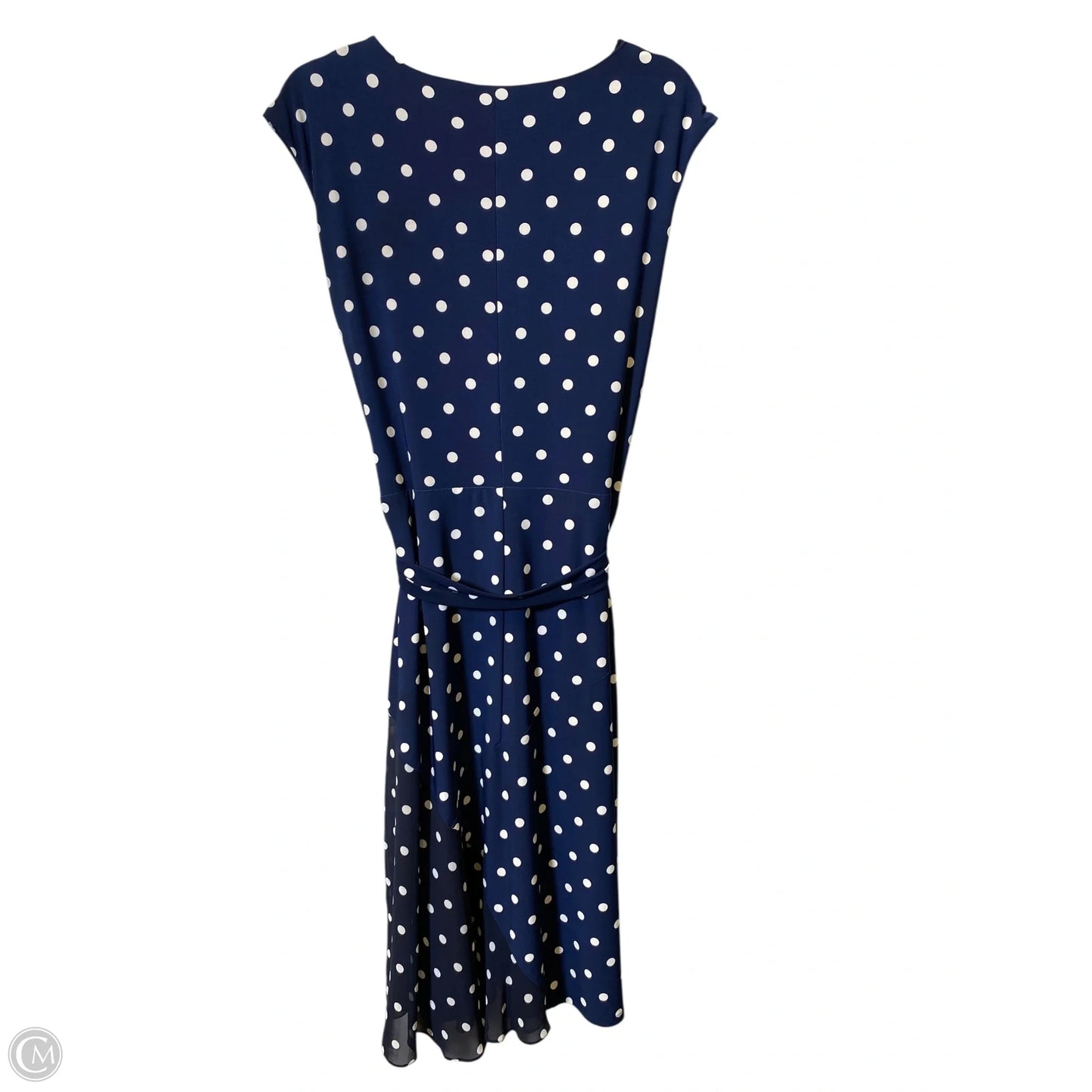 Dress Casual Midi By Lauren By Ralph Lauren In Blue & White, Size: 14