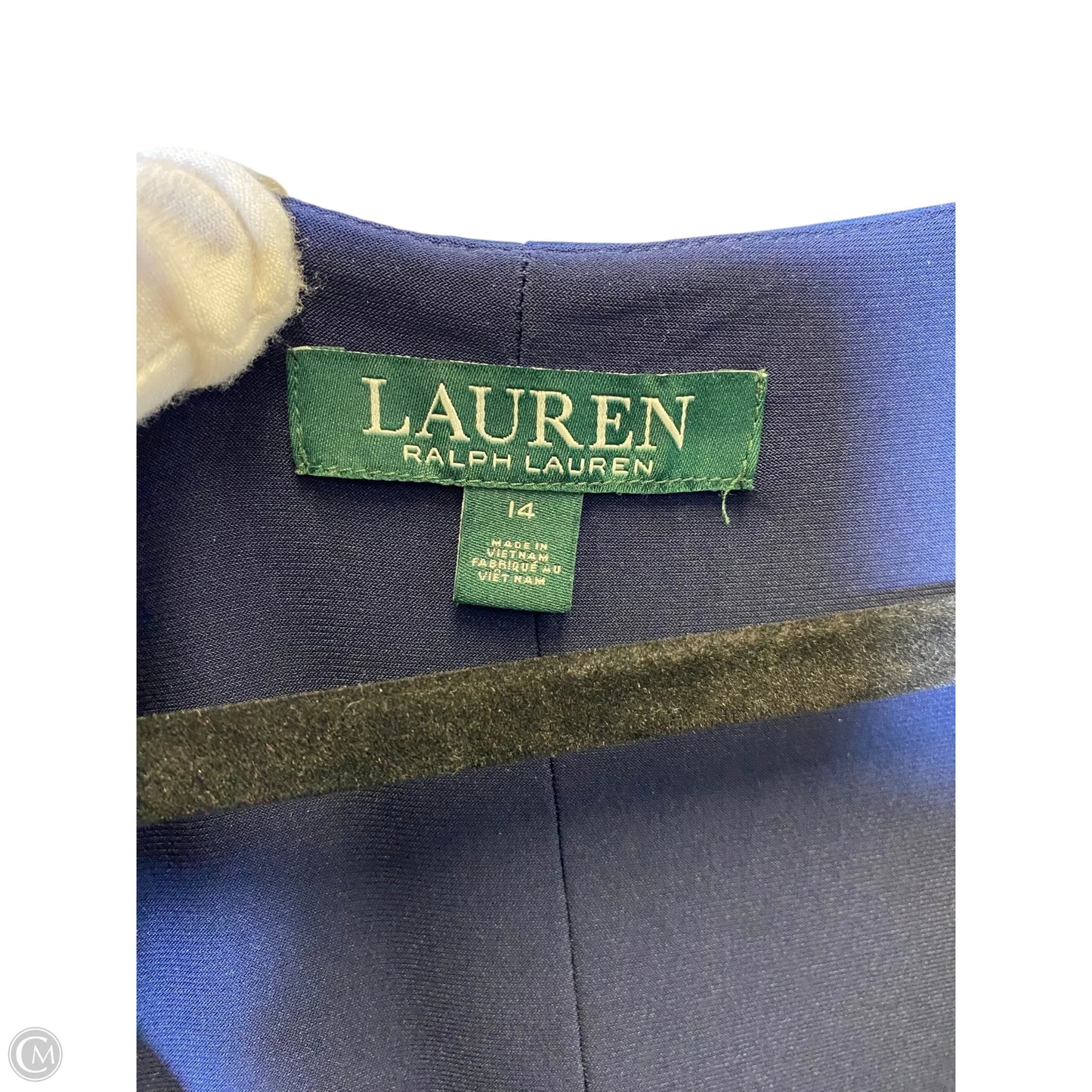 Dress Casual Midi By Lauren By Ralph Lauren In Blue & White, Size: 14
