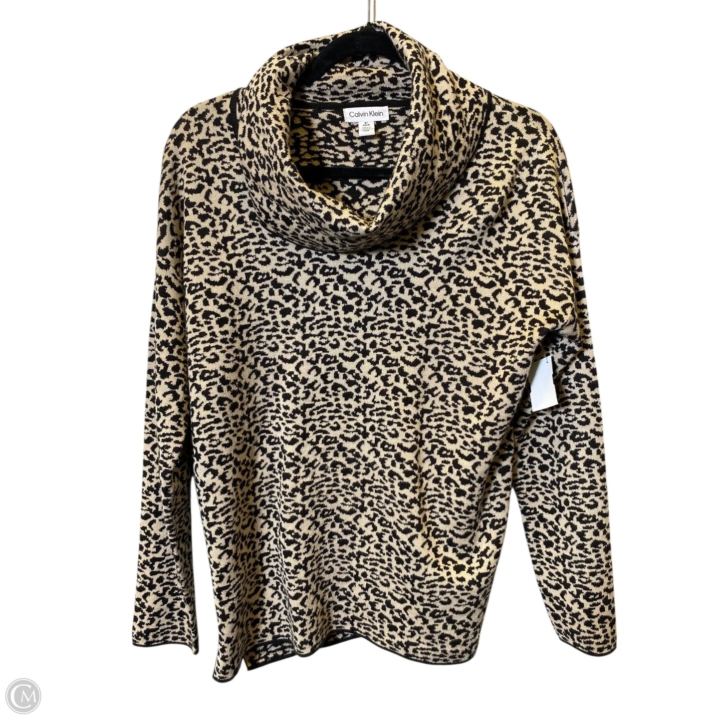 Sweater By Calvin Klein In Animal Print, Size: S