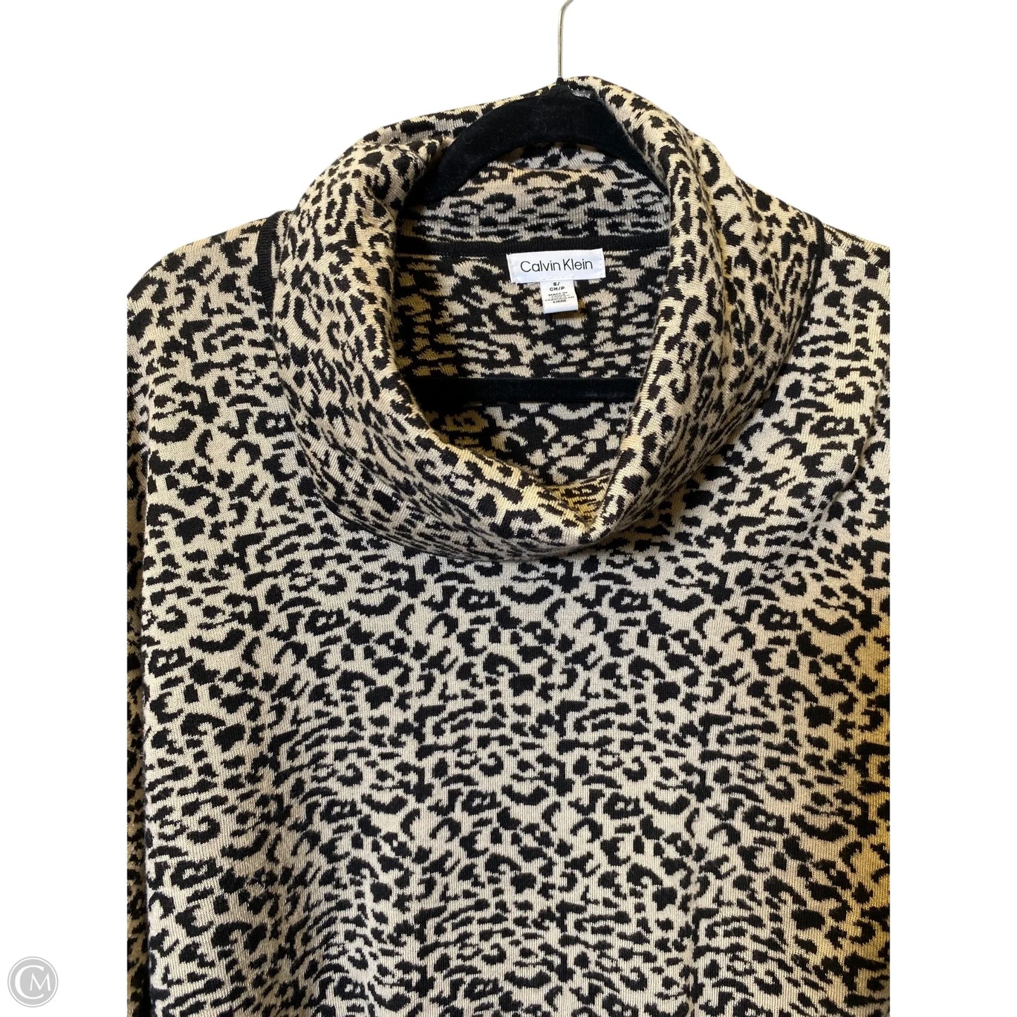 Sweater By Calvin Klein In Animal Print, Size: S